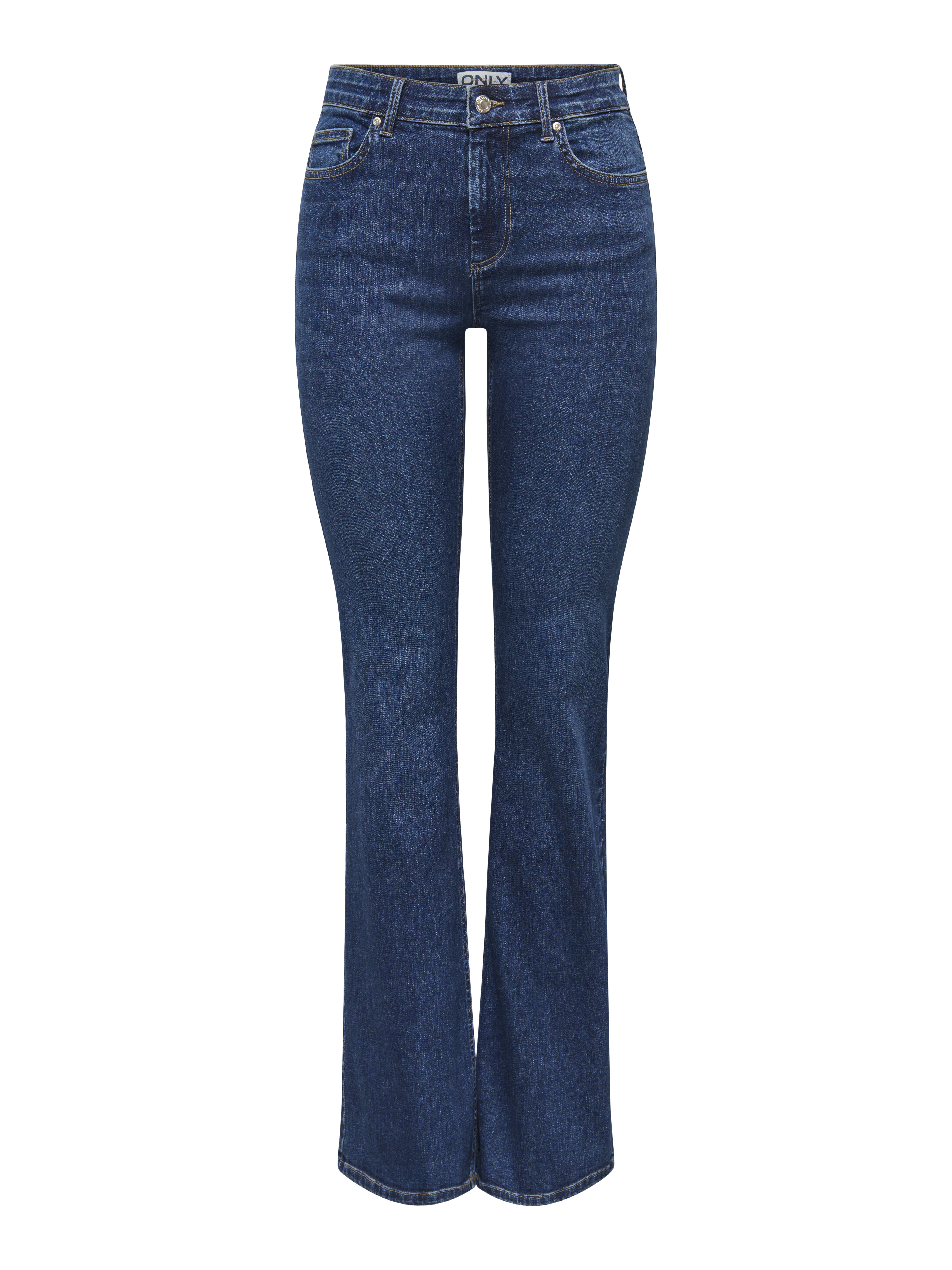 Only, Damen, Jeans, Onlblush Mw Back Pock Flared Pim134 Dnm, Blau, (32) - Bild 5