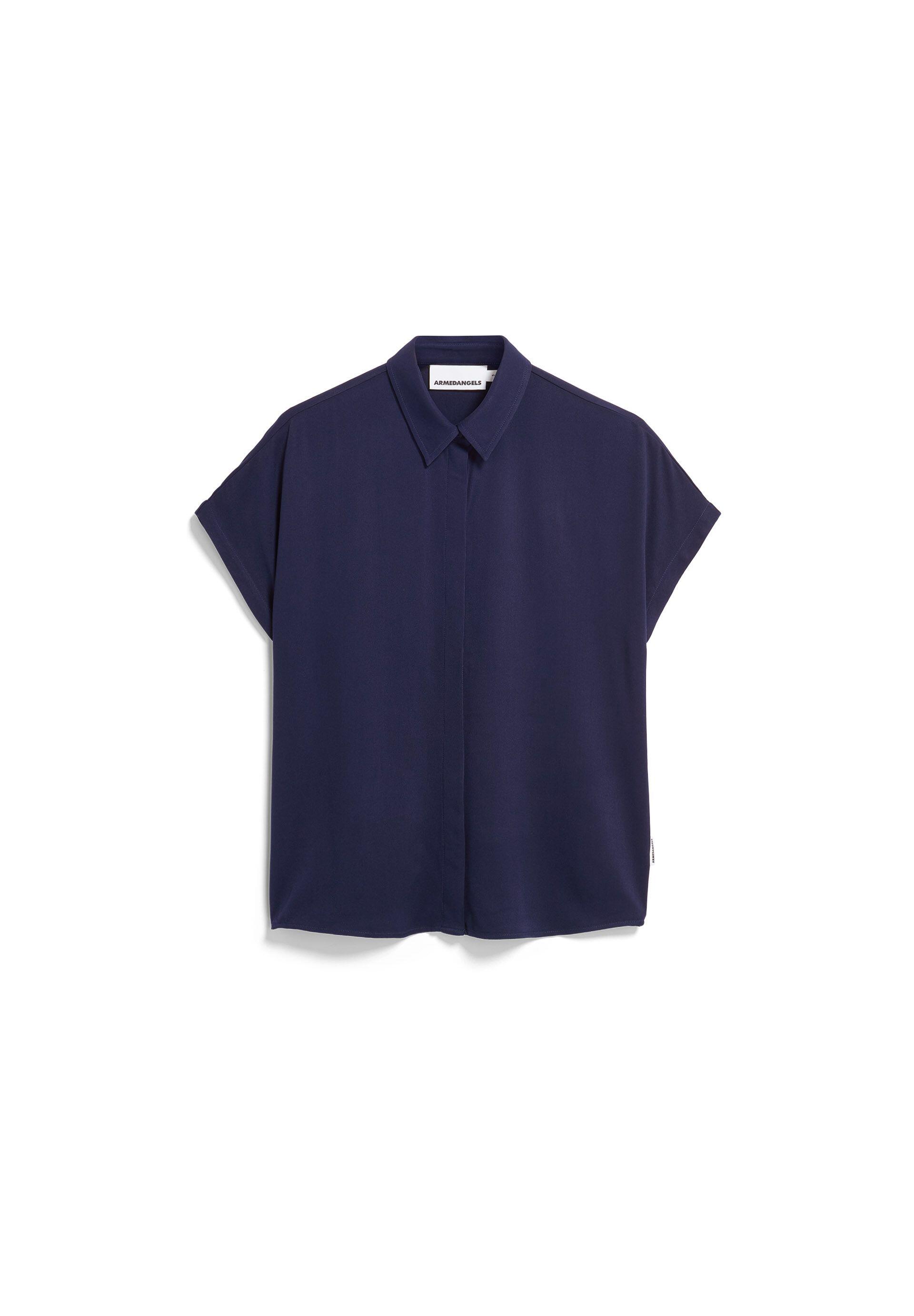 VAN GRAAF Armedangels Damen Marine Bluse Viskose Blau, Klein - Bild 2