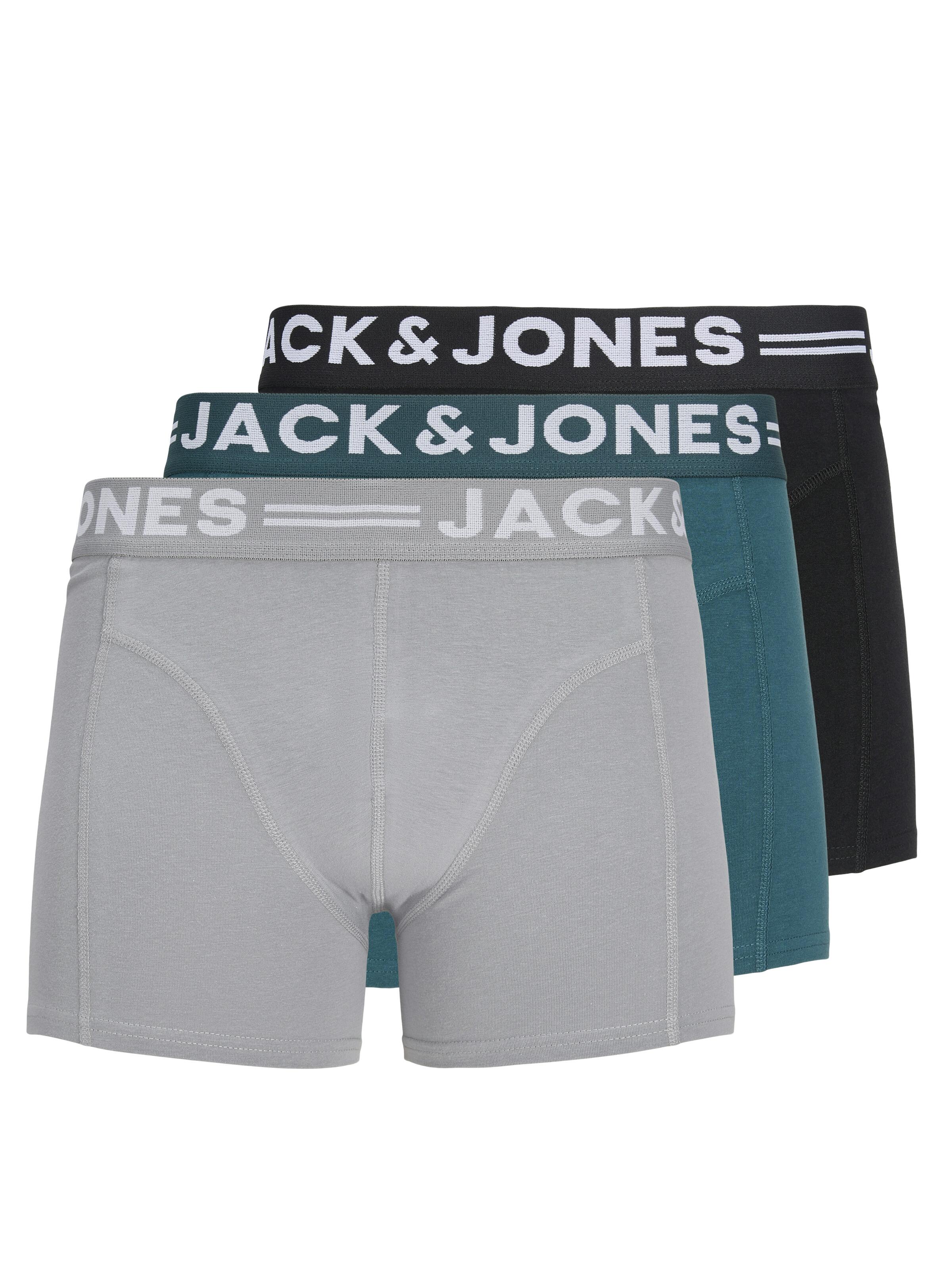 Jack&Jones Sense Trunks 3-Pack Noos, Weathervane/Atlantic Deep - Black - Bild 3
