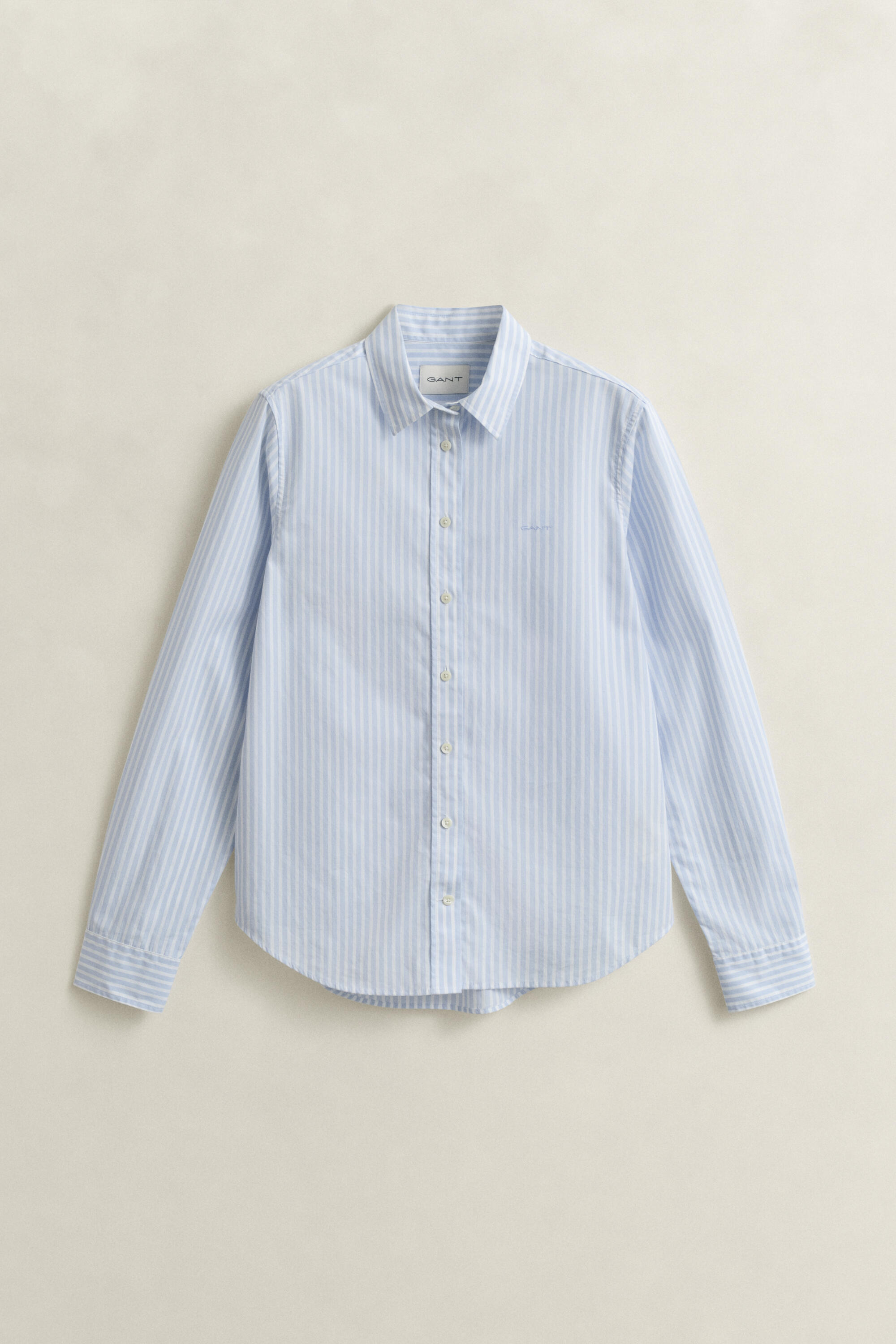Gant Damen - Popeline-Bluse Im Regular Fit Mit Streifen Light Blue - Gr. - 40 - Bild 3