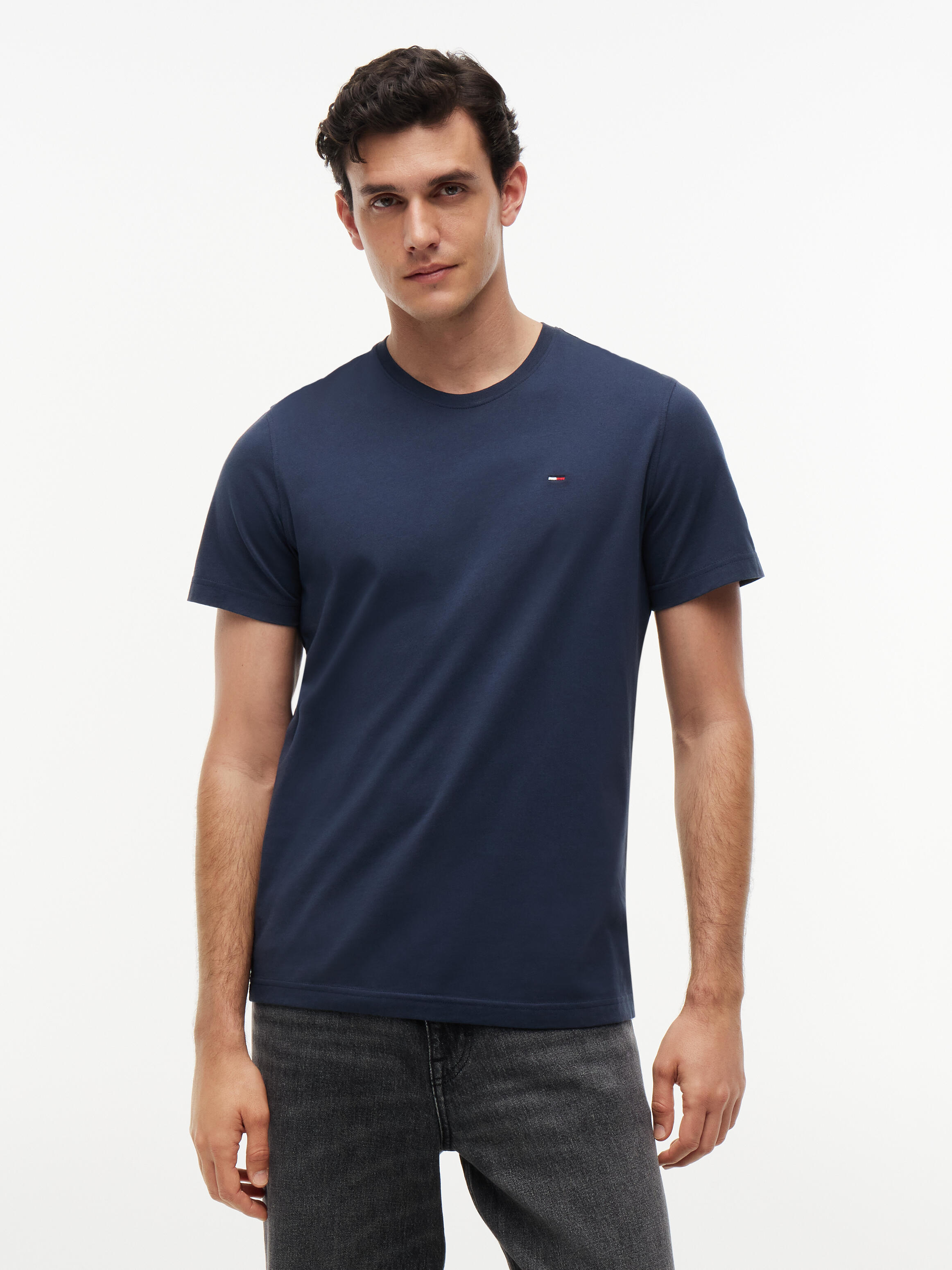 VAN GRAAF Tommy Jeans Herren Blau T-Shirt Baumwolle Extra Groß - Bild 4