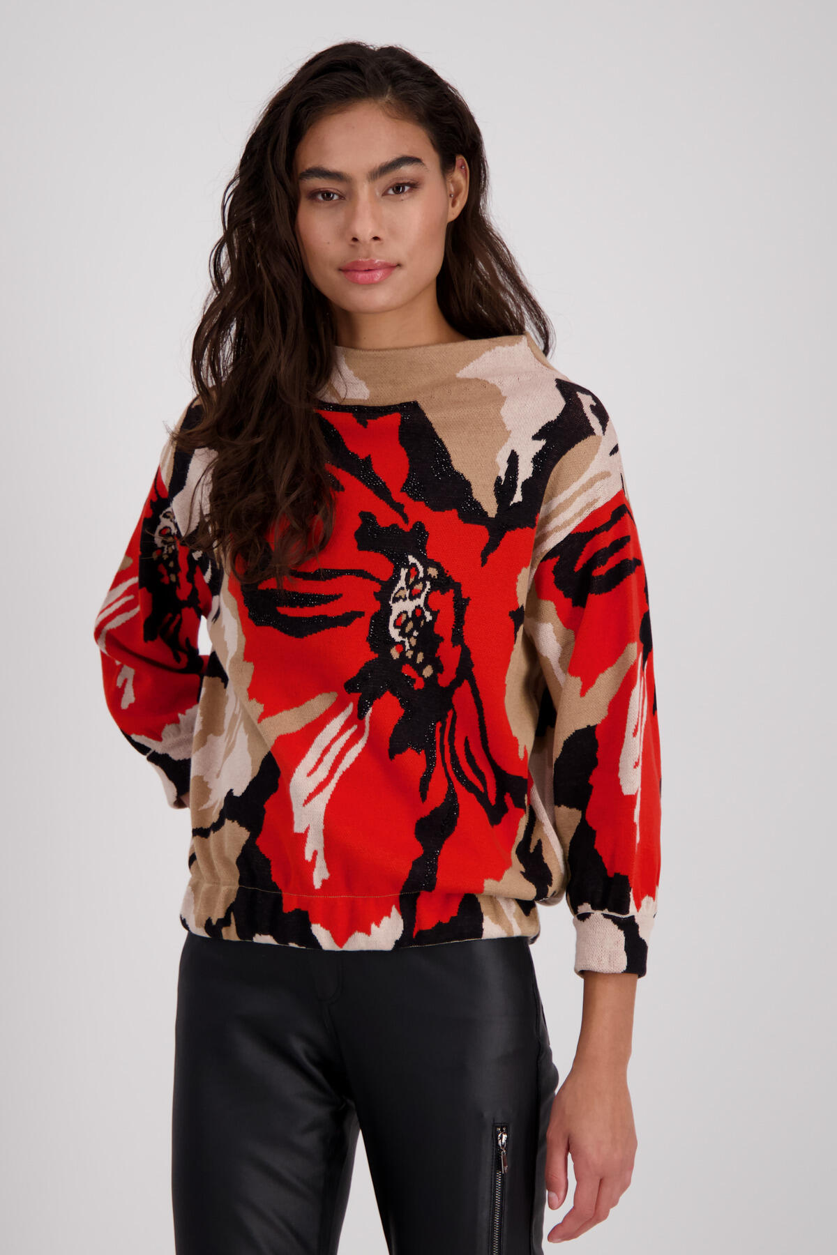 monari Jacquard Pullover mit Blumenmuster Deutschland