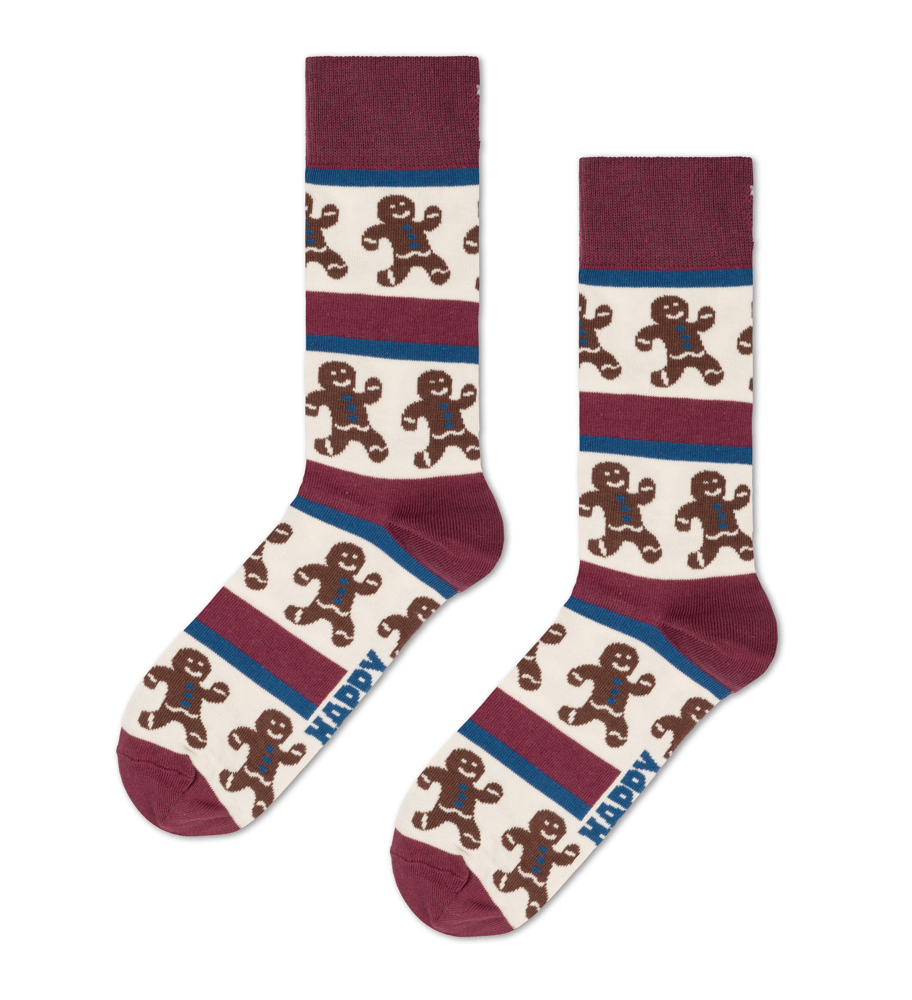 Happy Socks Rot - Gingerbread Stripe Sock - Gr. - 43.5
