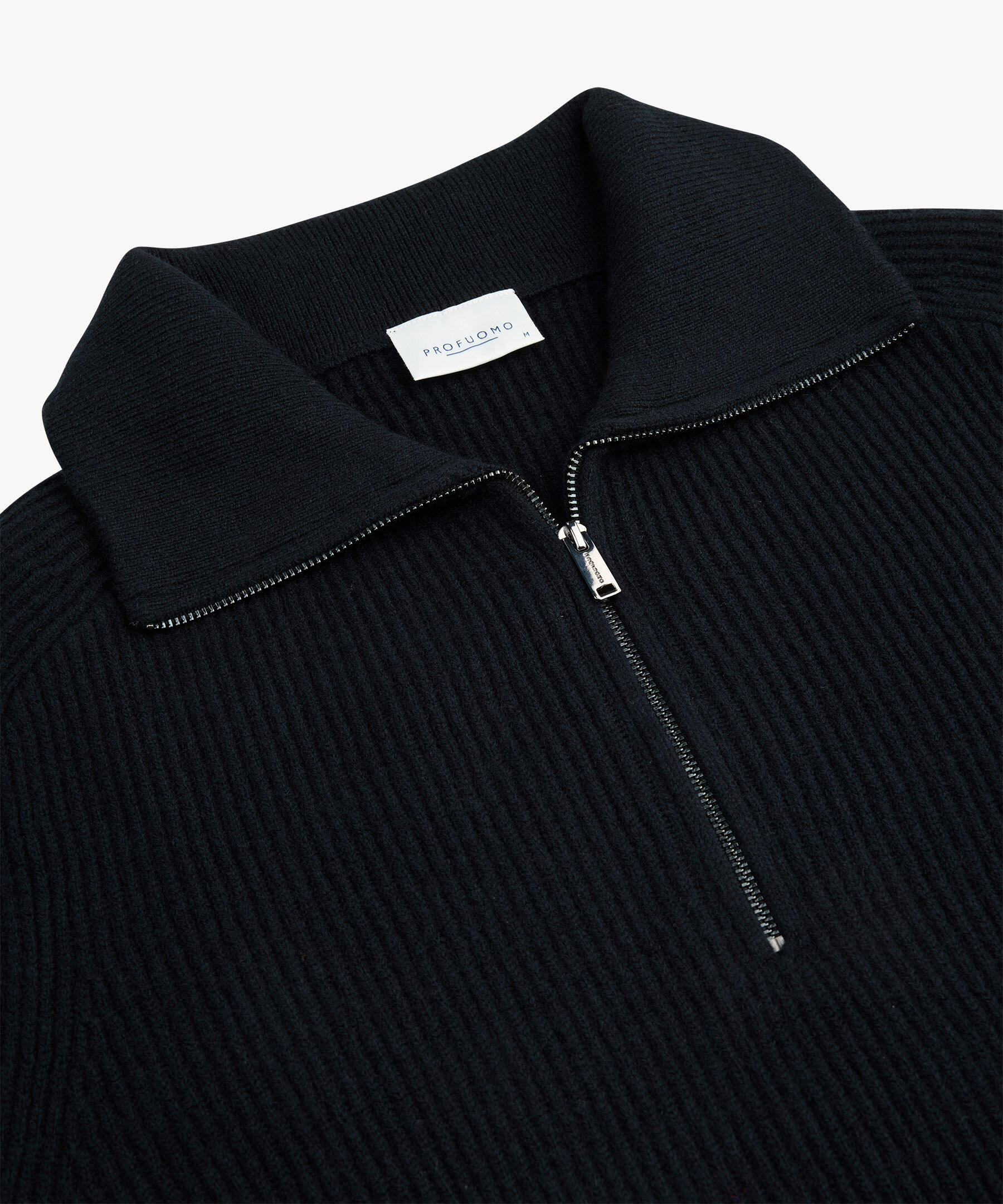 Profuomo - Navy Heavy Wolle Half-Zip Navy - Gr. - L