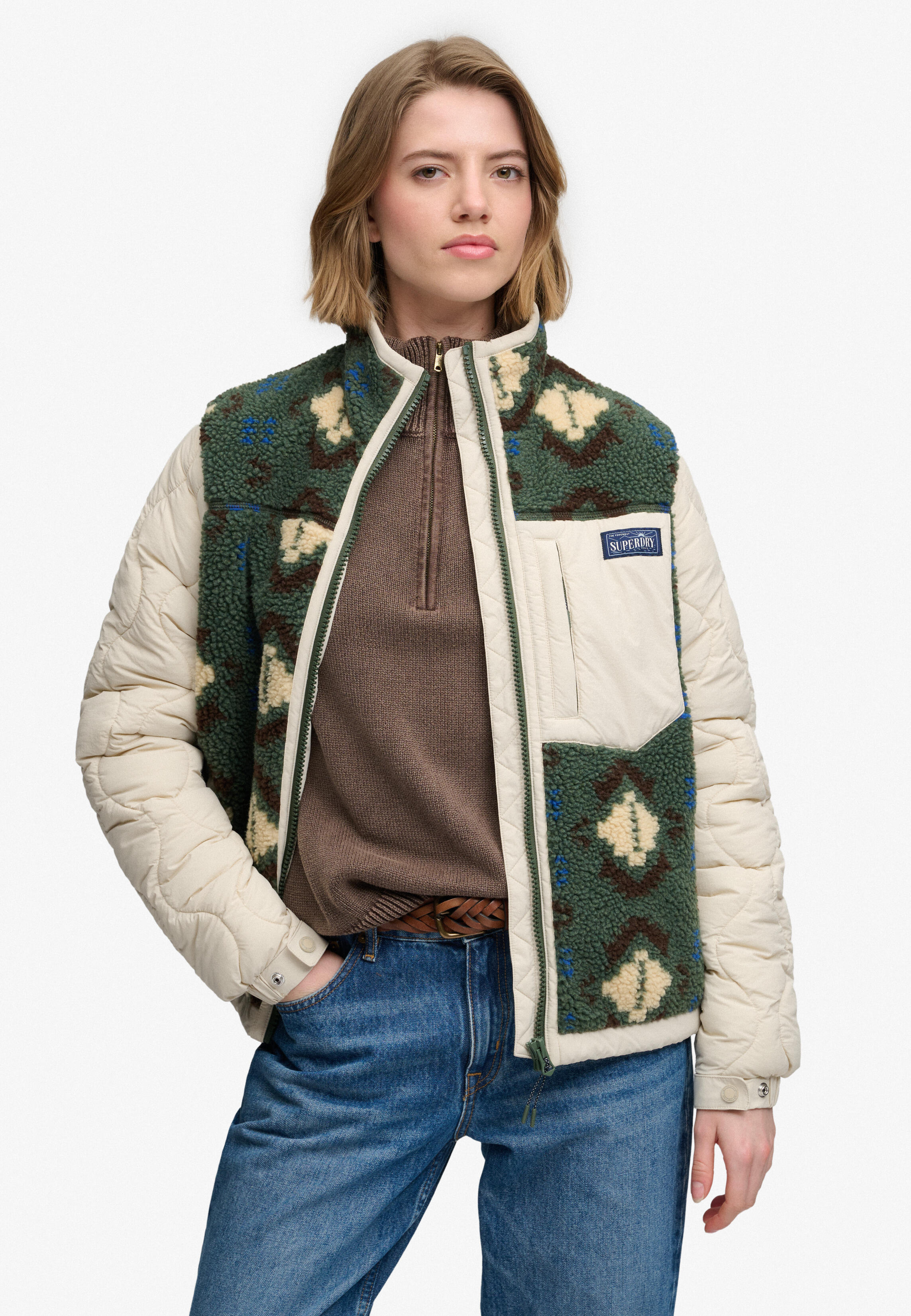 Superdry Damen Vert Fleece Für - Bild 2