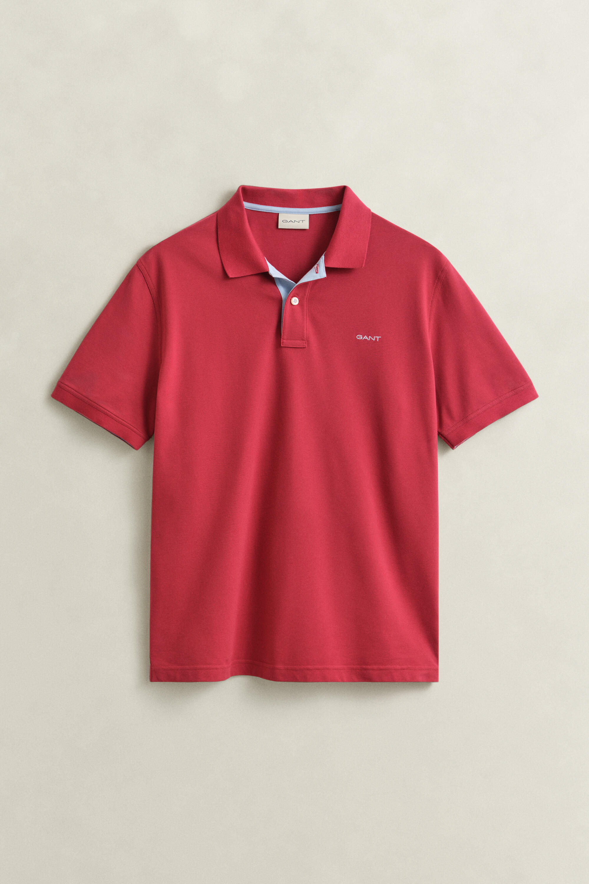 Gant Herren - Kontrast Poloshirt Muted Red - Gr. - M