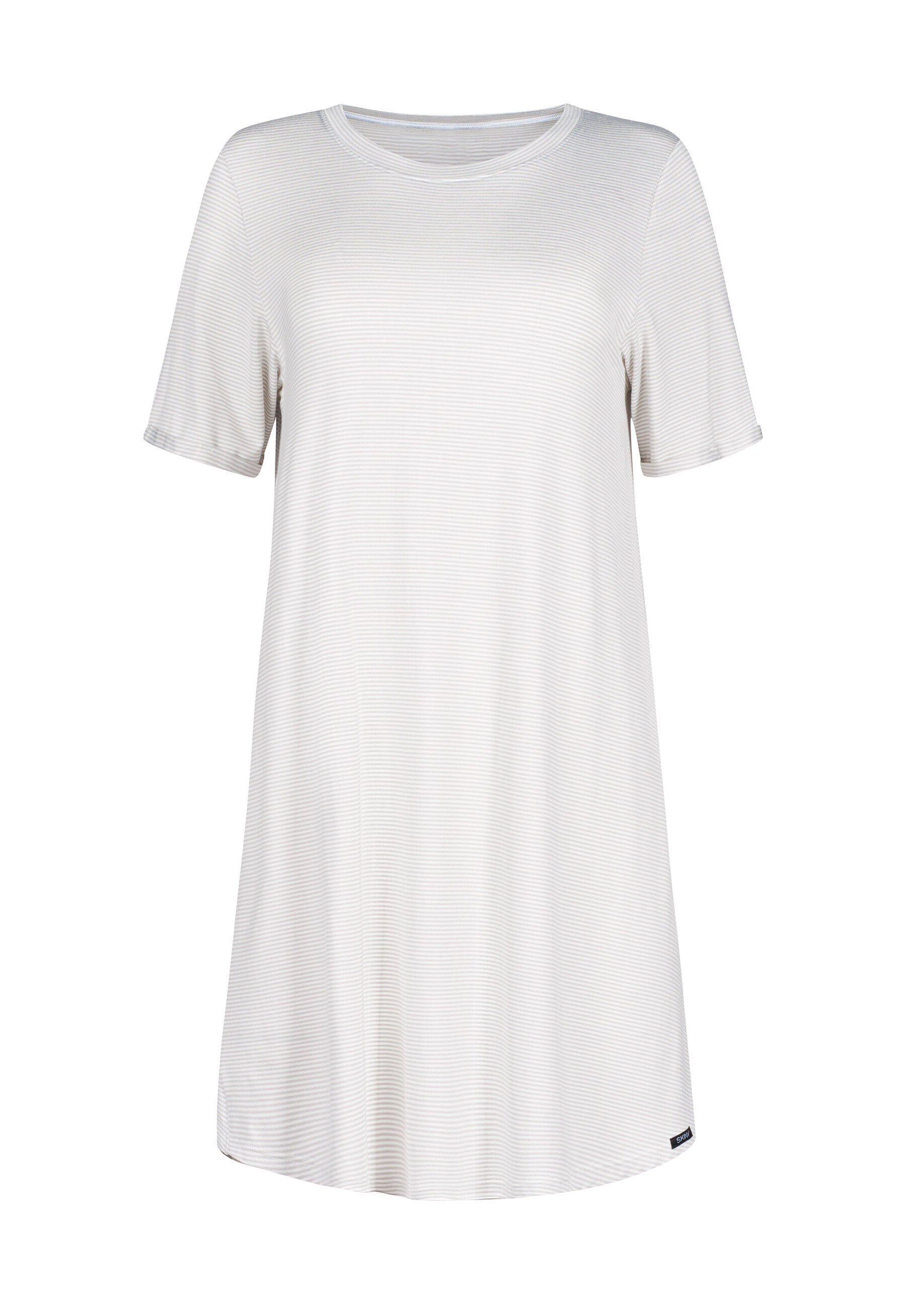 Skiny Damen Quietgrey Stripes Sleepshirt Kurzarm Night In Mix & Match 80772, 40 - Image 4