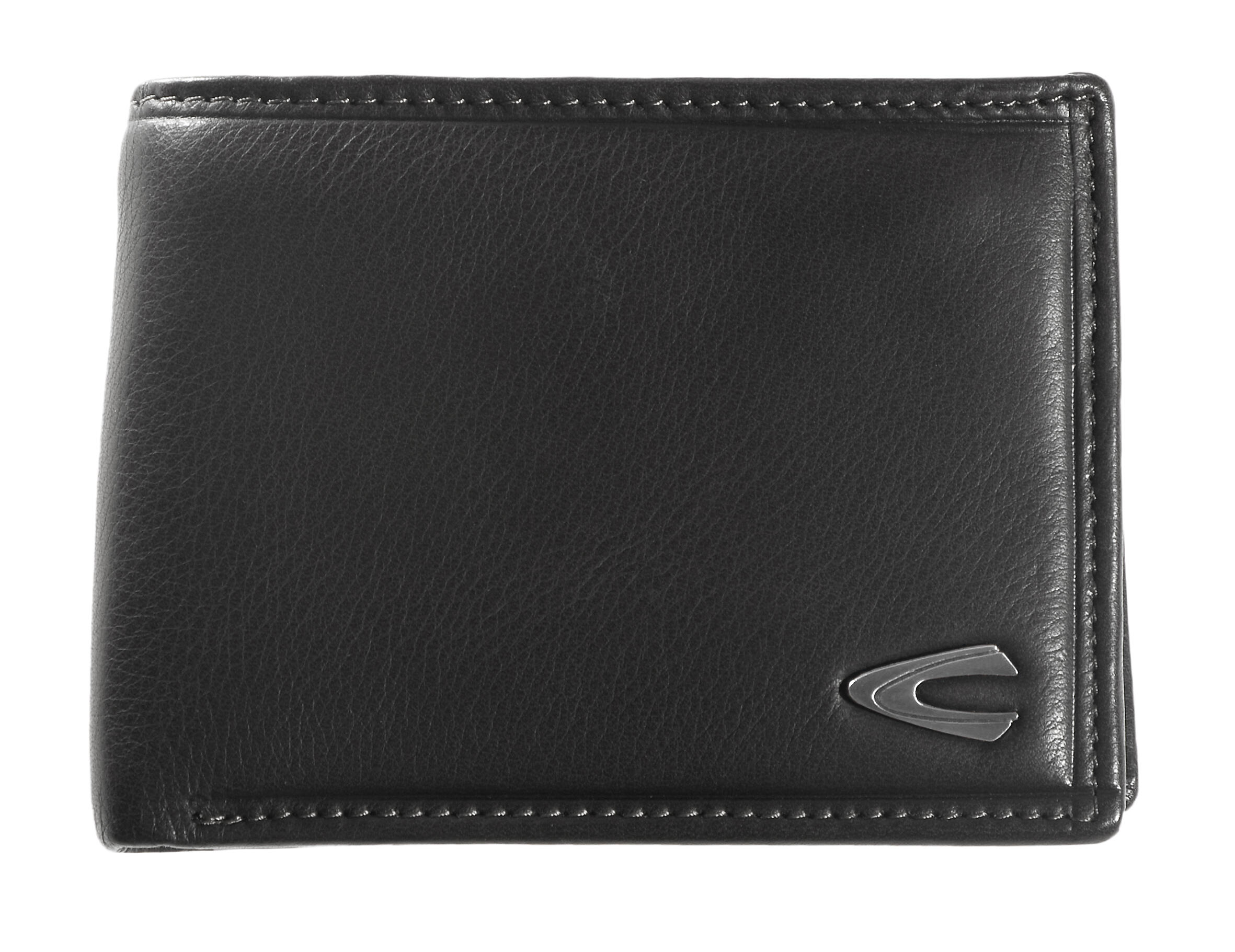 Camel Active Scheintasche "Vegas" Leder Querformat Emblem Für Herren Schwarz in Größe 99 - Bild 3