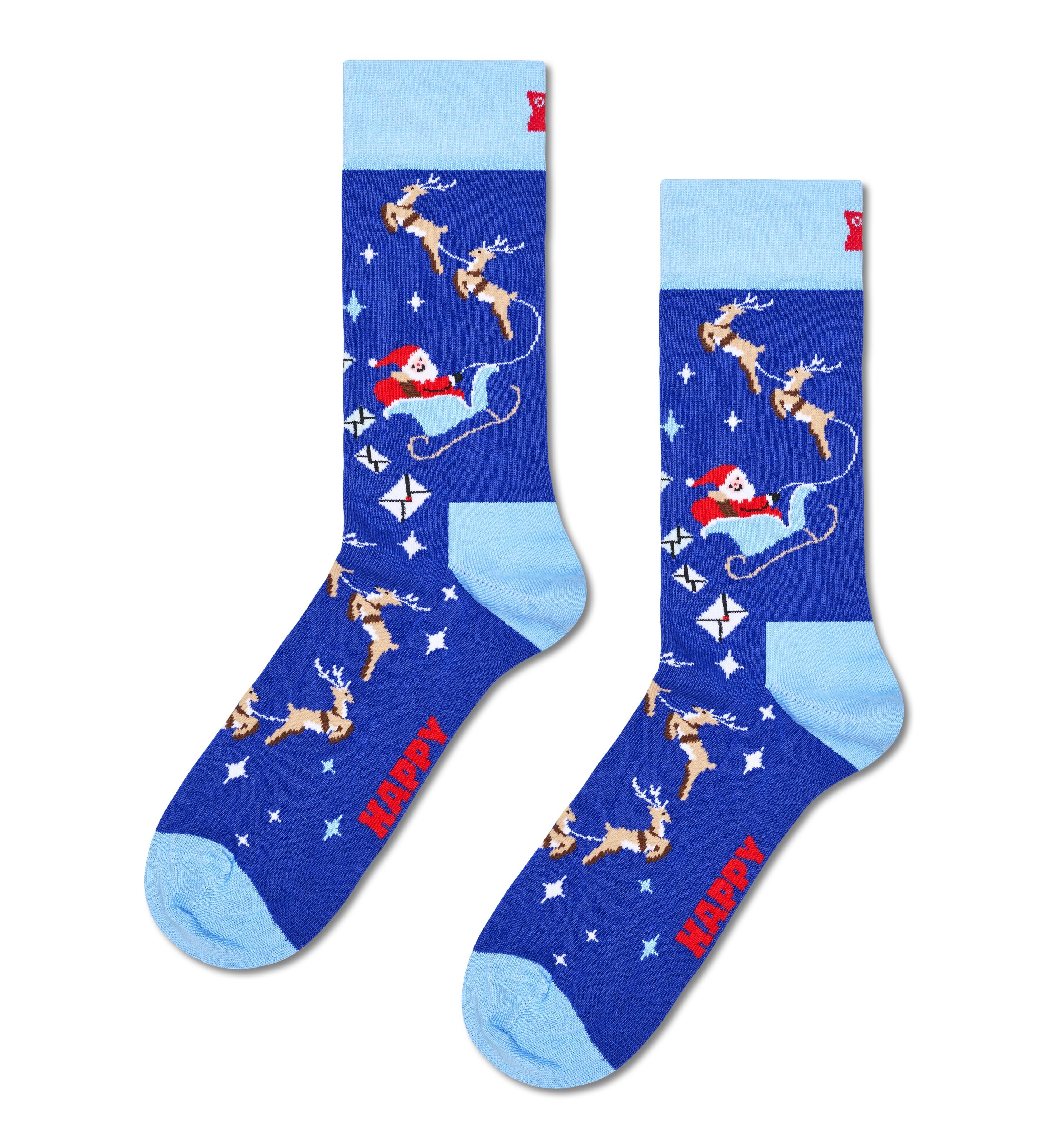 Happy Socks Blau - Letters To Santa Sock - Gr. - 43.5