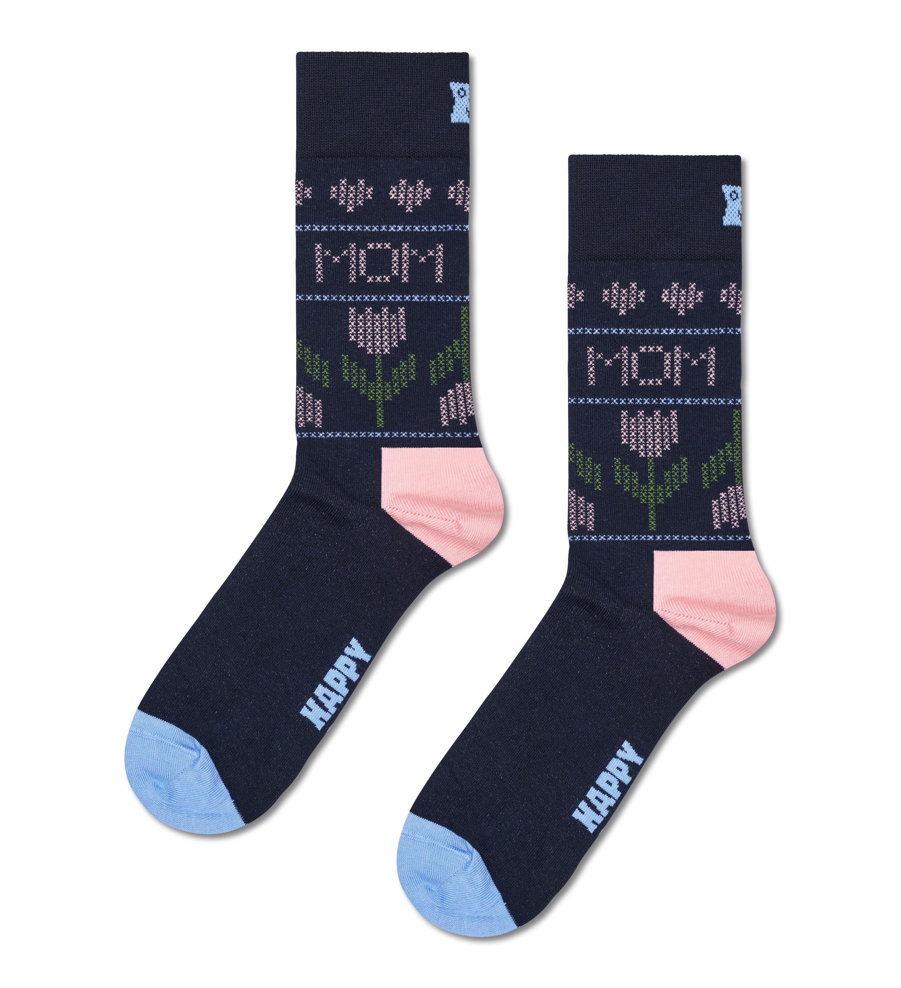 Happy Socks Blau - Mother S Tulip Sock - Gr. - 38