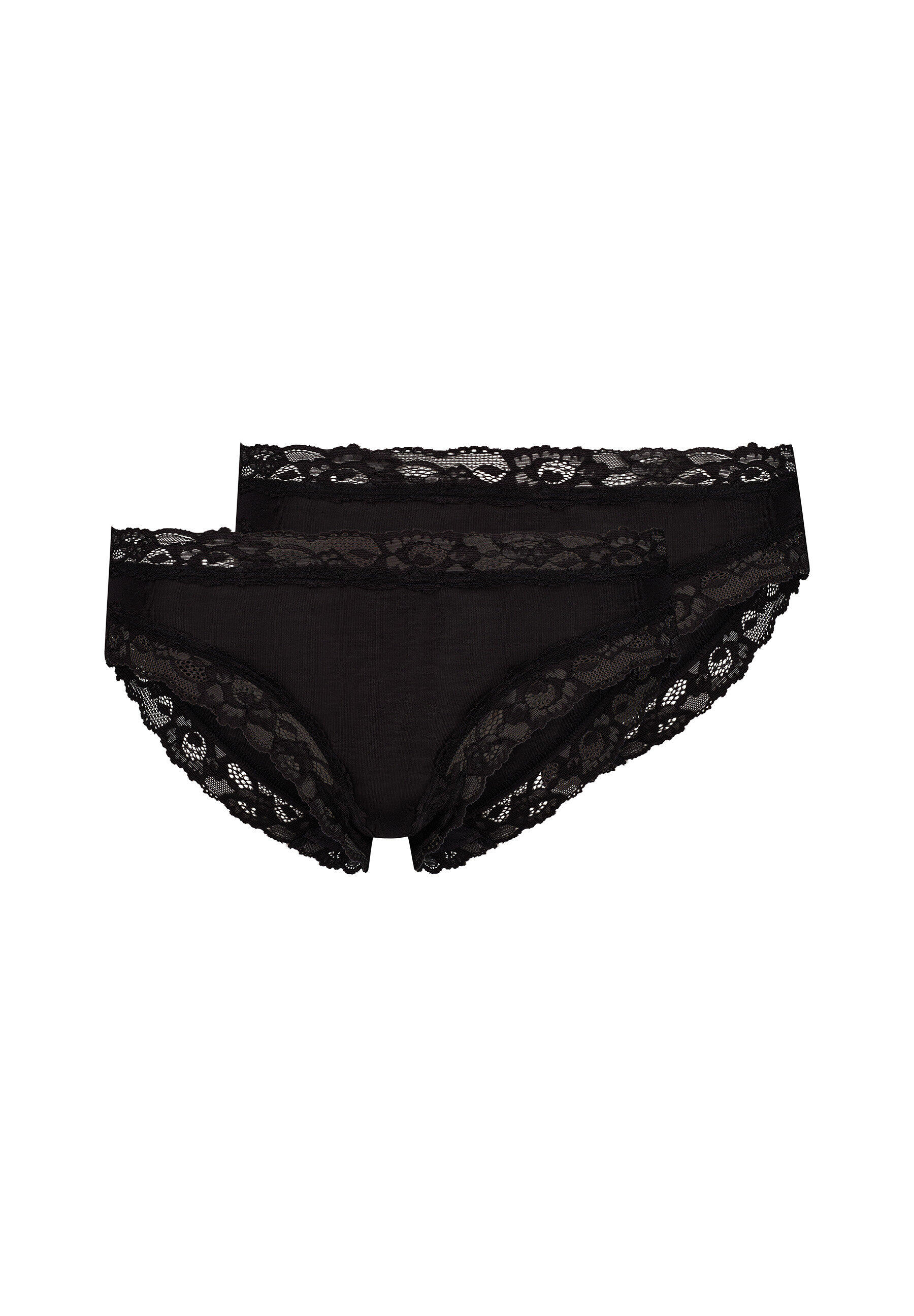 Skiny Damen - Rio Slip Doppelpack Advantage Modal Lace Black - Gr. - 42
