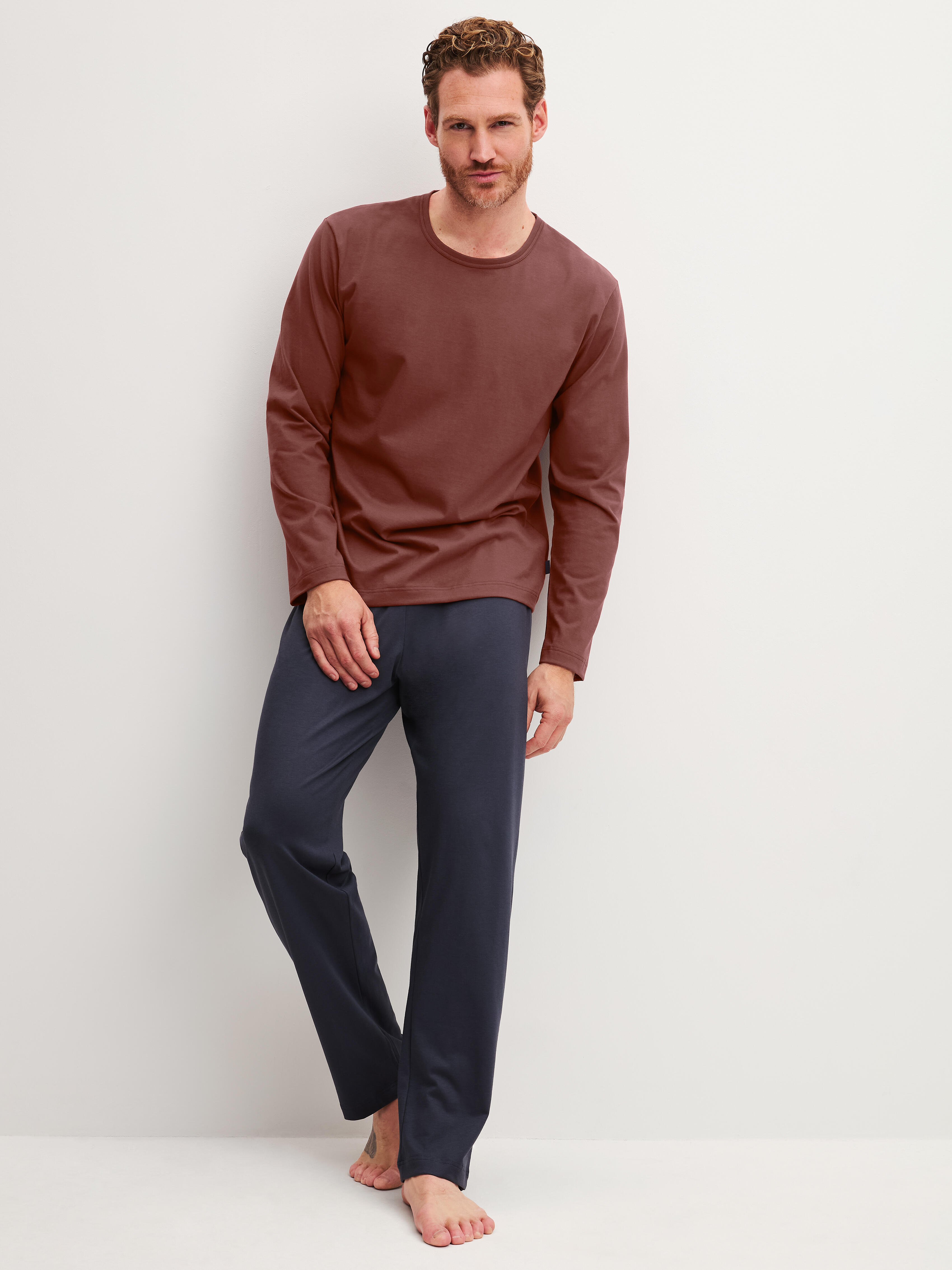 Calida Herren - Pyjama Brick Red - Gr. - M - Bild 5