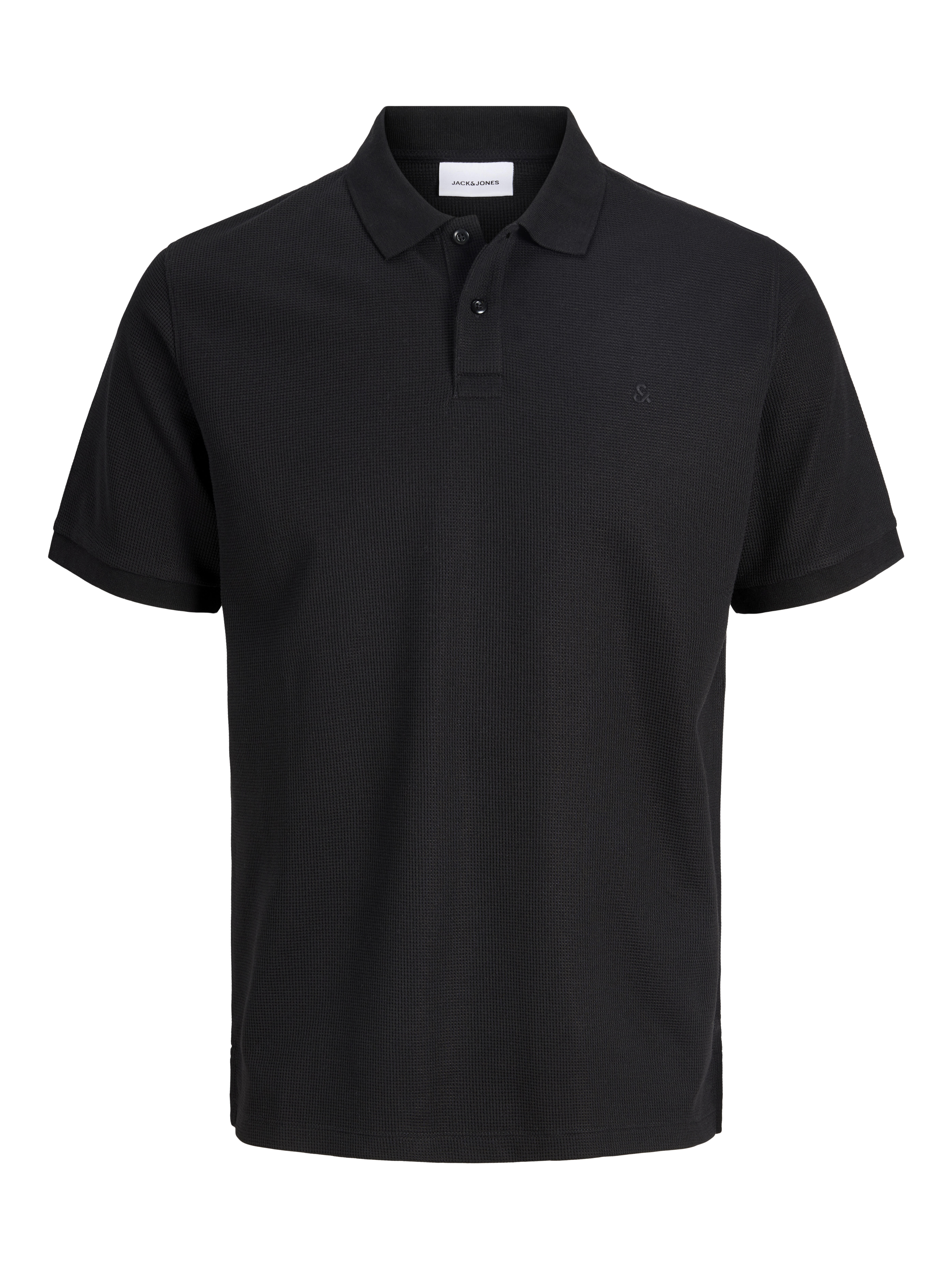 JACK & JONES Herren Poloshirt aus Baumwollmix in Schwarz, Größe L - Bild 5