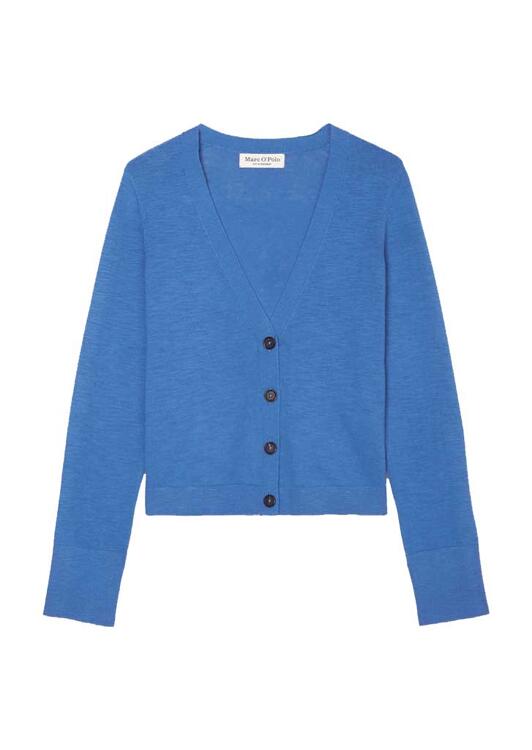 V Neck Marco Polo Strickjacke Blau Damen Marc O'Polo Feinstrick-V