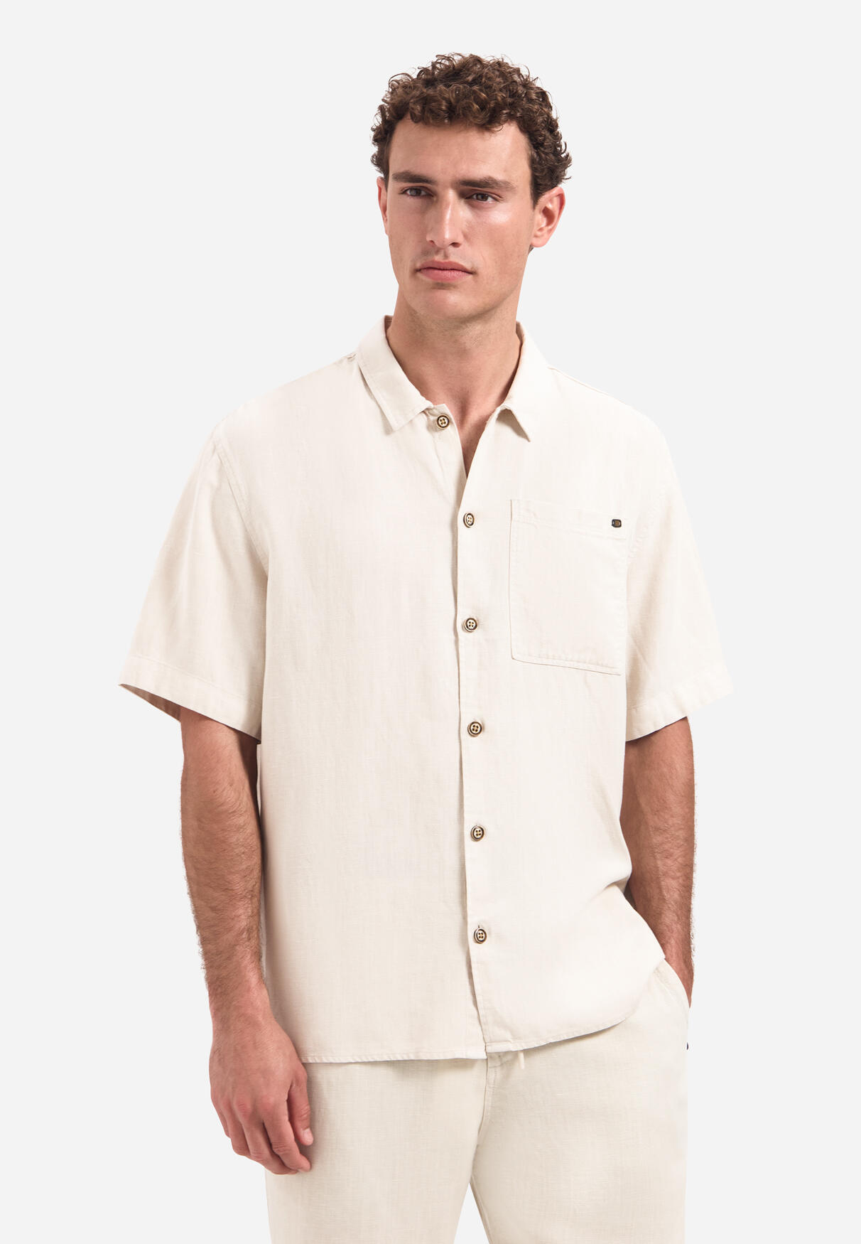 No Excess Shirt Short Sleeve With Linen, Garm - Bild 4