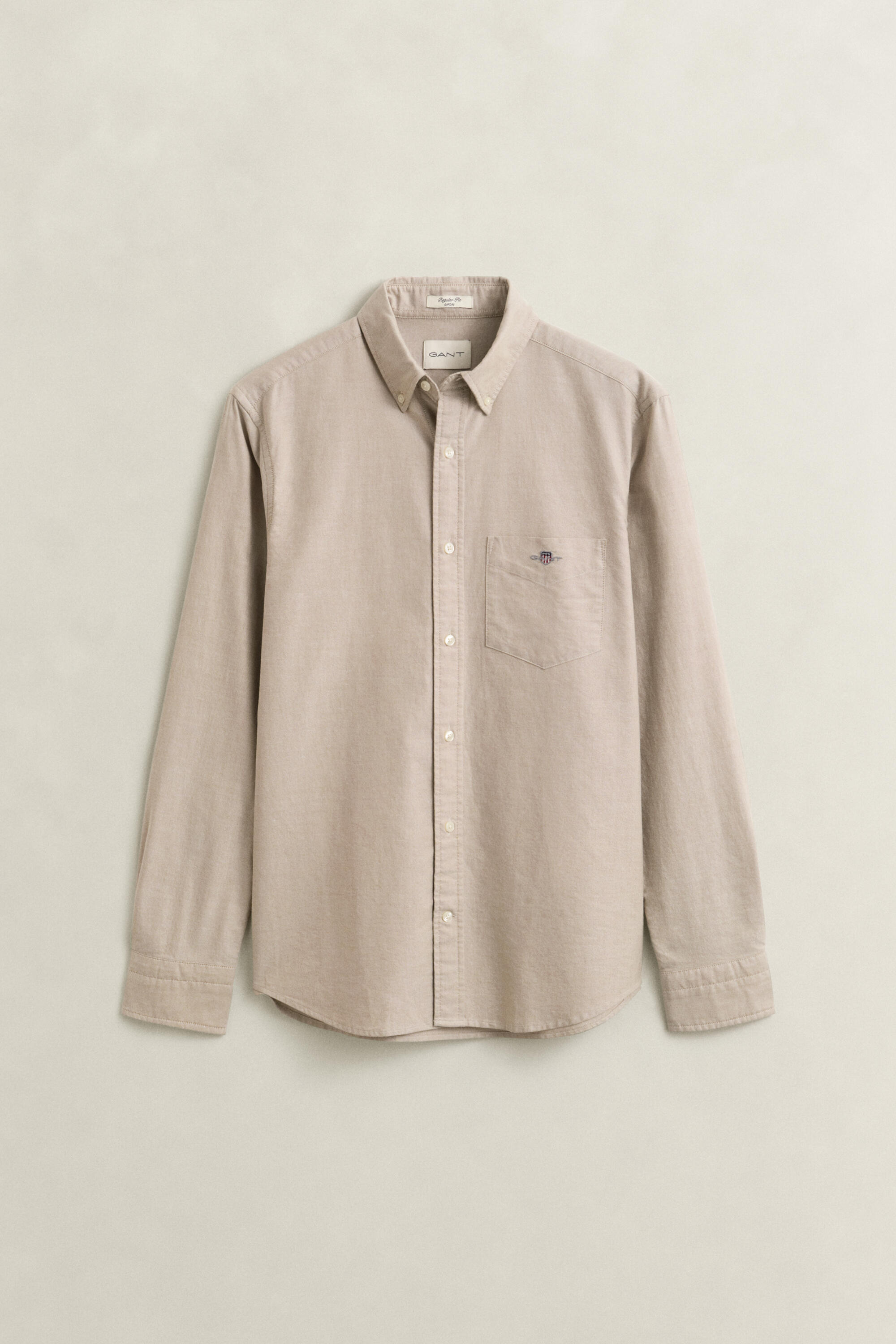 Gant - Classic Regular Fit Oxford-Hemd Light Taupe - Gr. - L