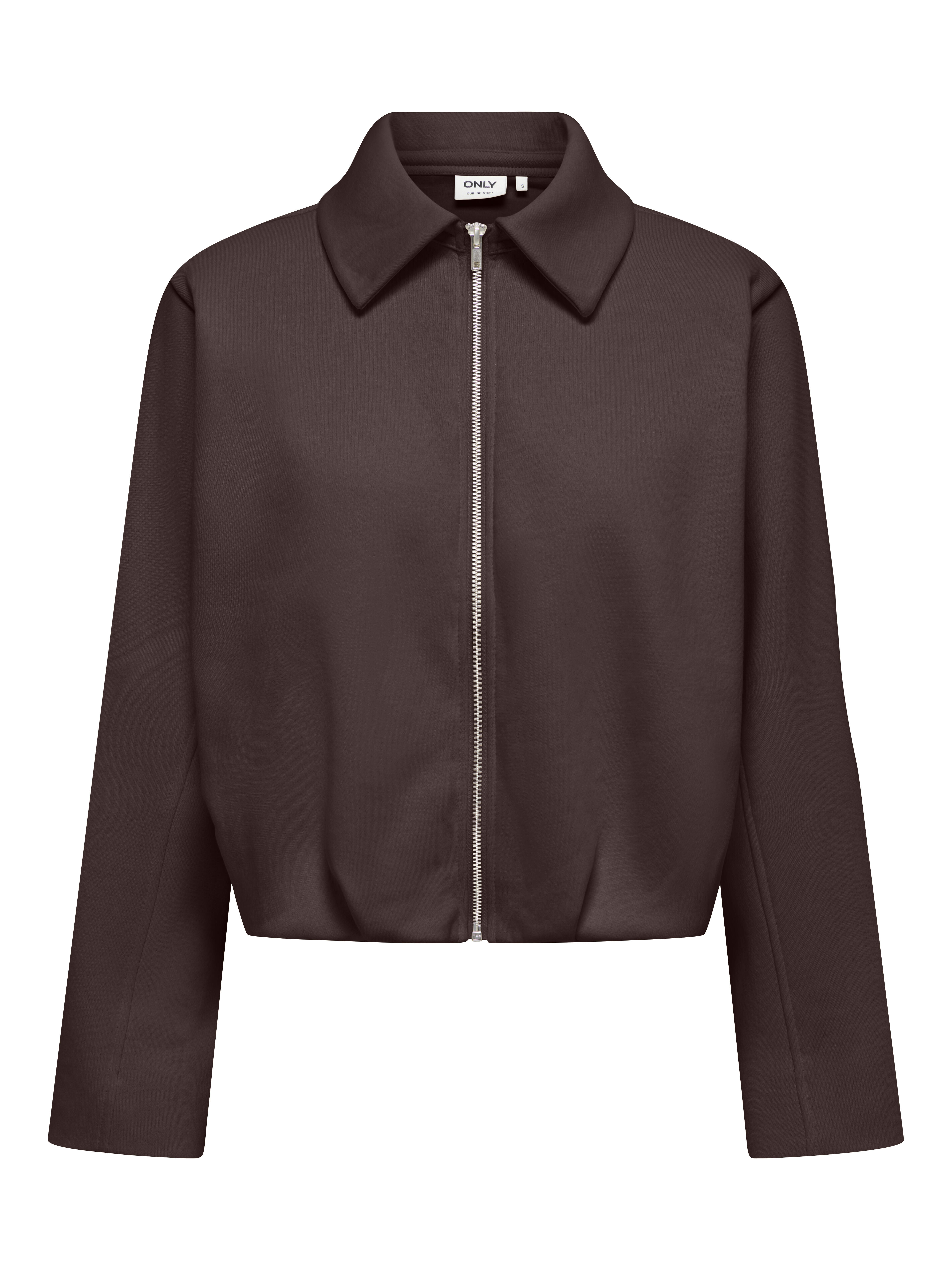 Only - Onlcoralie L/S Polo Zip Swt Coffee Bean - Gr. - Xl