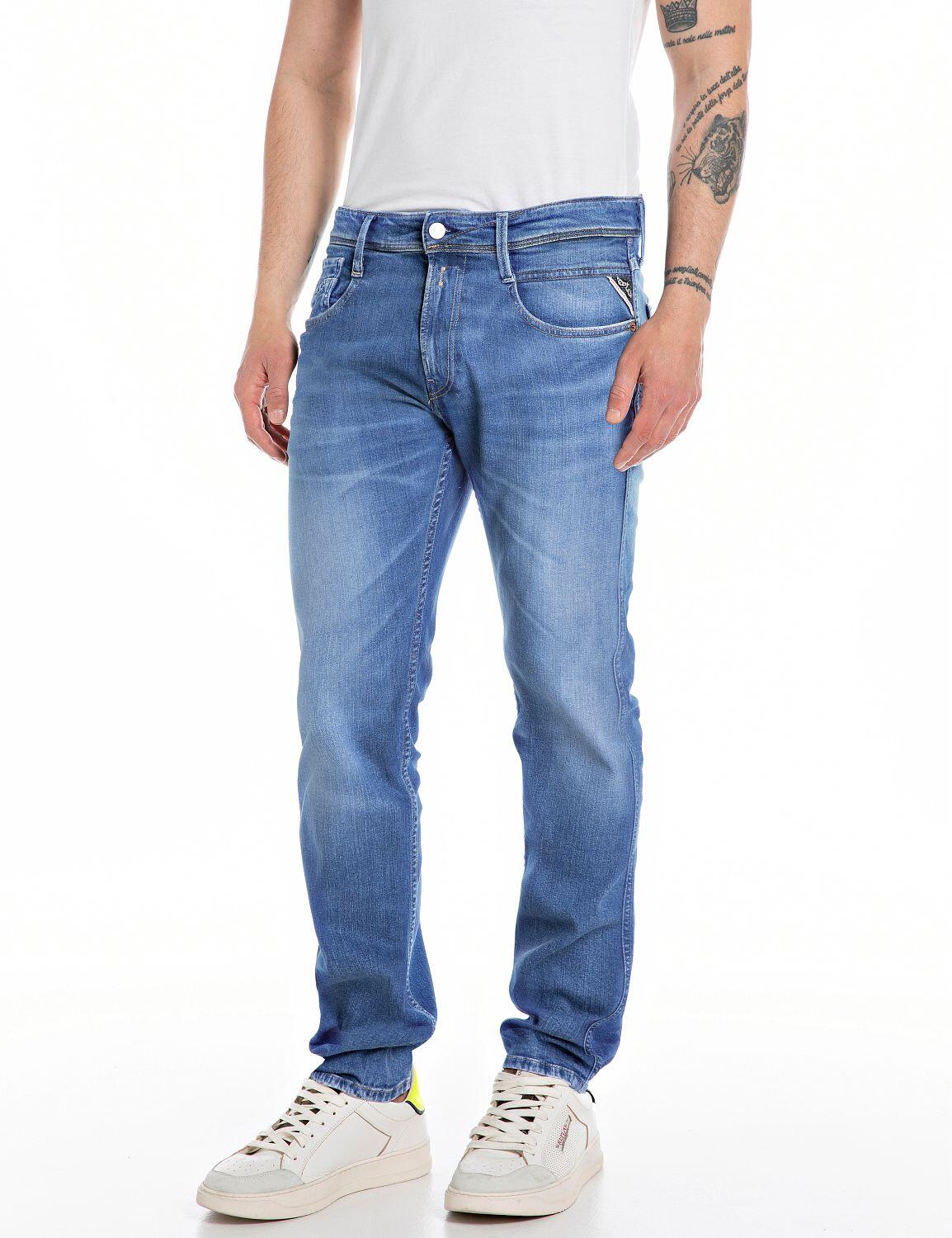 Replay Herren Blau Jeans Baumwoll-Stretch Slim Fit - Bild 2