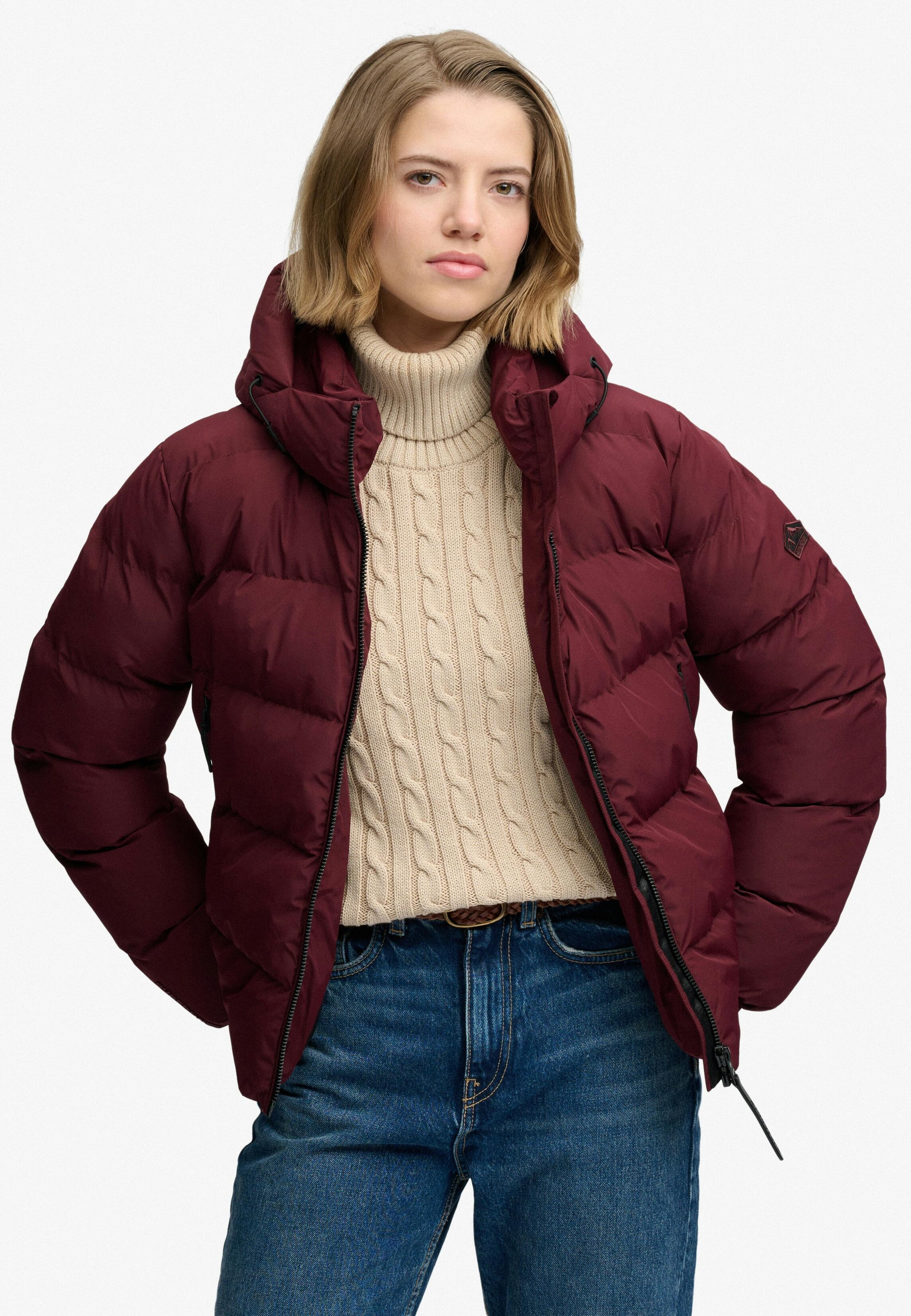 Superdry Damen Puffer Jackets Bordeaux Gr. Extra Klein - Bild 6