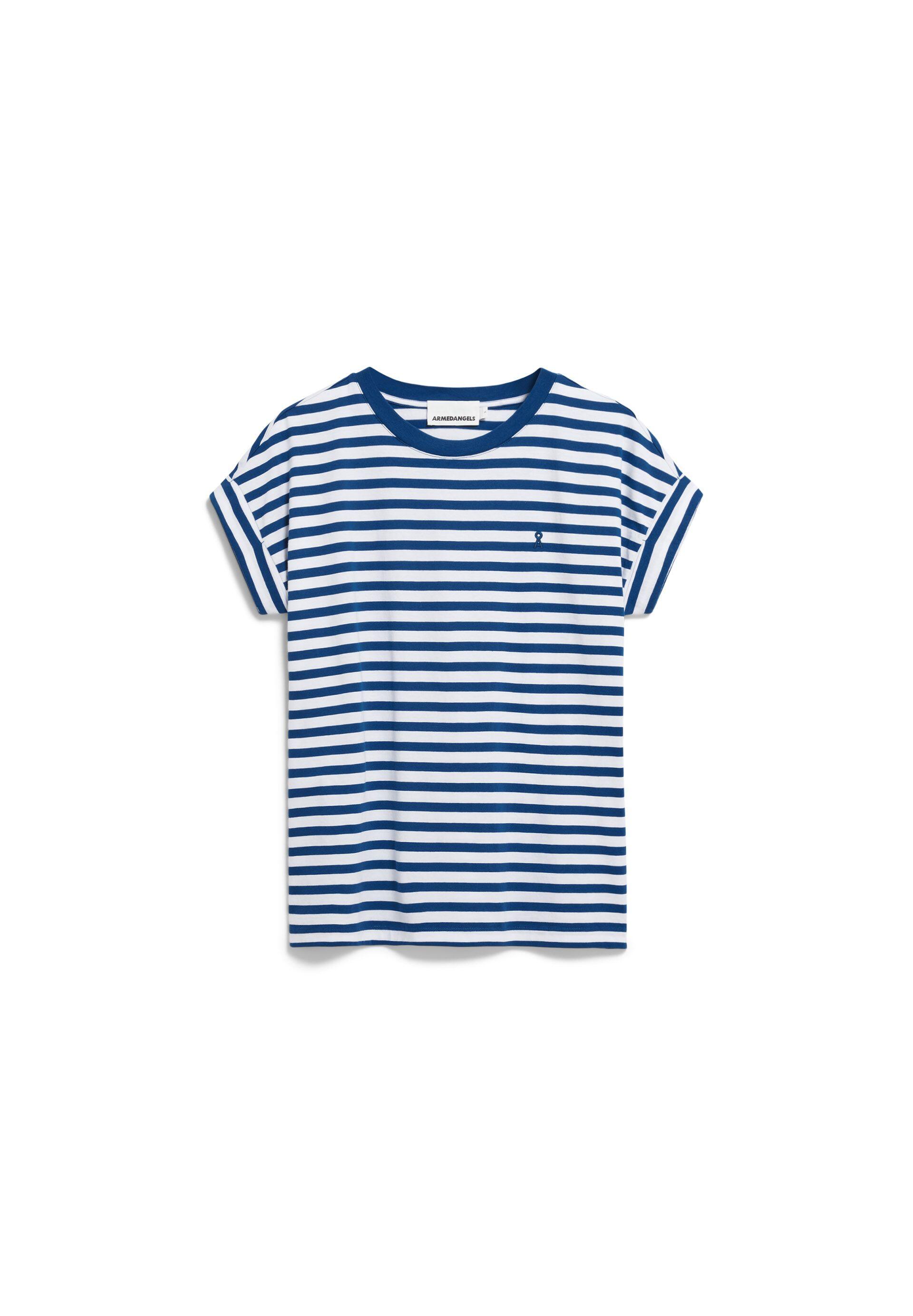 Armedangels Damen Weiß T-Shirt Idaara Stripes - Bild 3