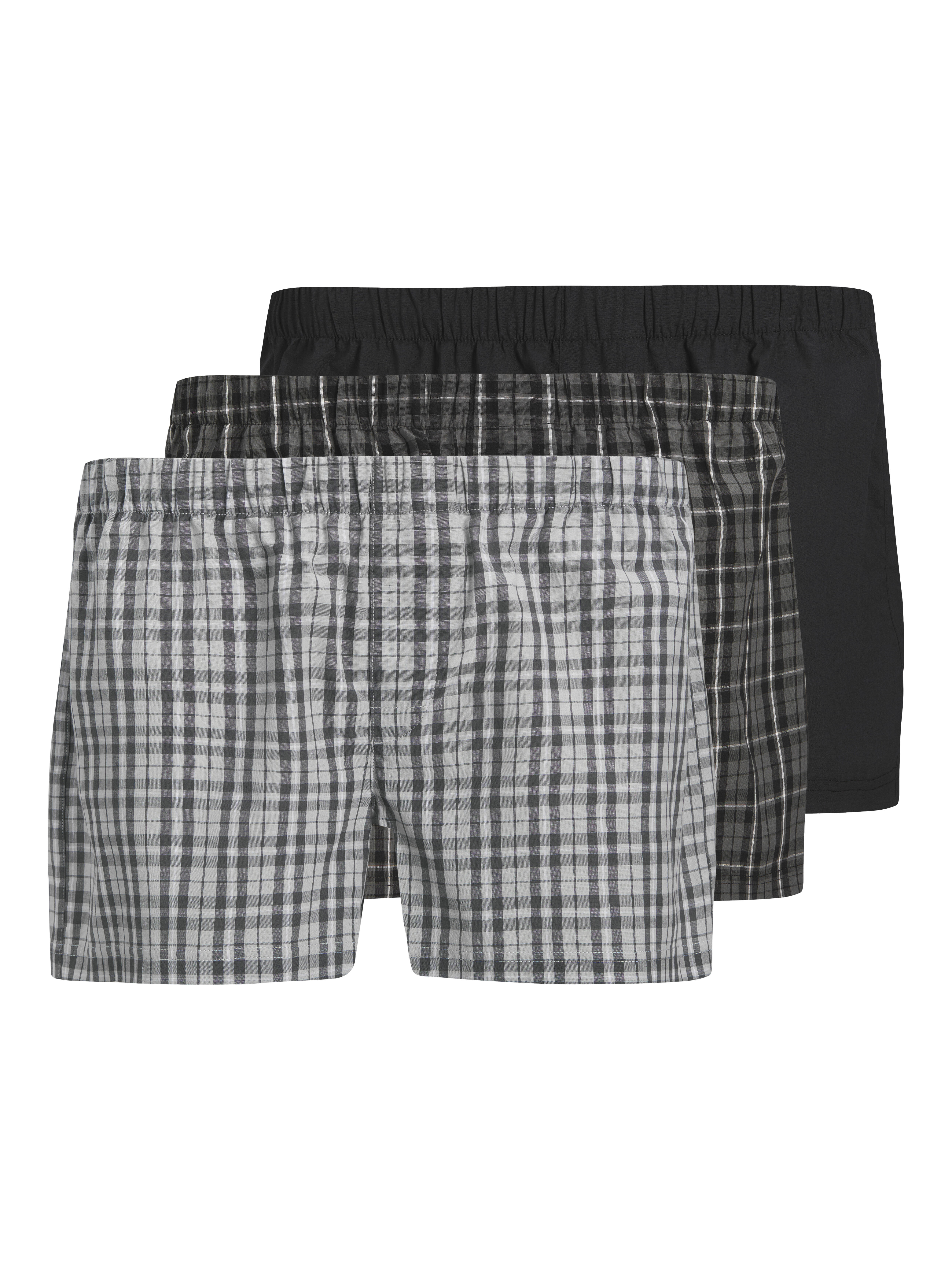 Jack & Jones, Herren, Unterhosen, Jacmilano Woven Boxers 3 Pack Noos, Grau, (3er Pack, S) - Bild 3
