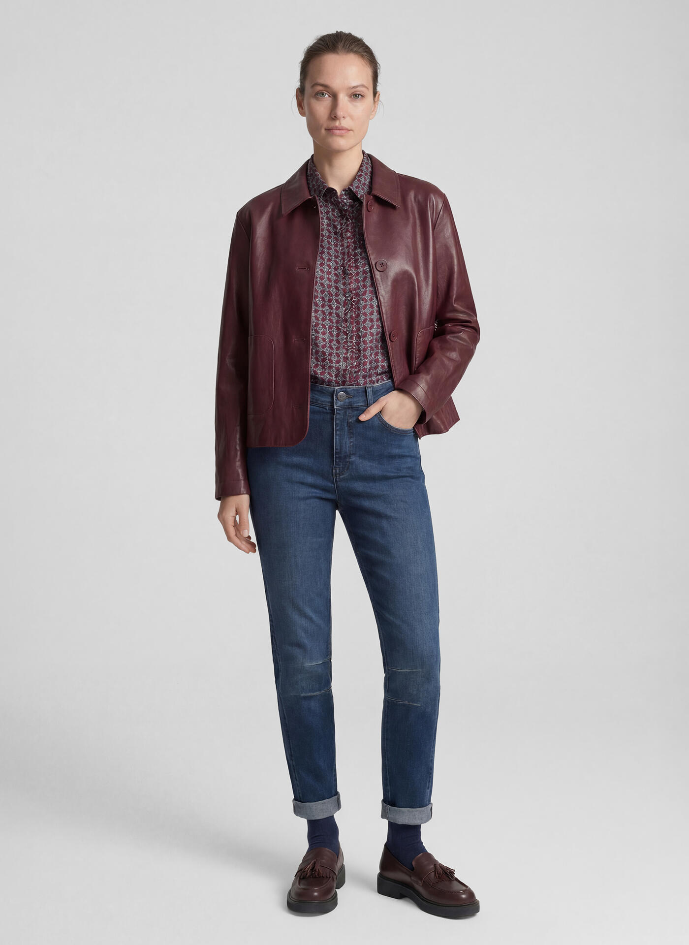 VAN GRAAF Rabe Damen Rot Jacke Kunstleder Größe 42 - Bild 2