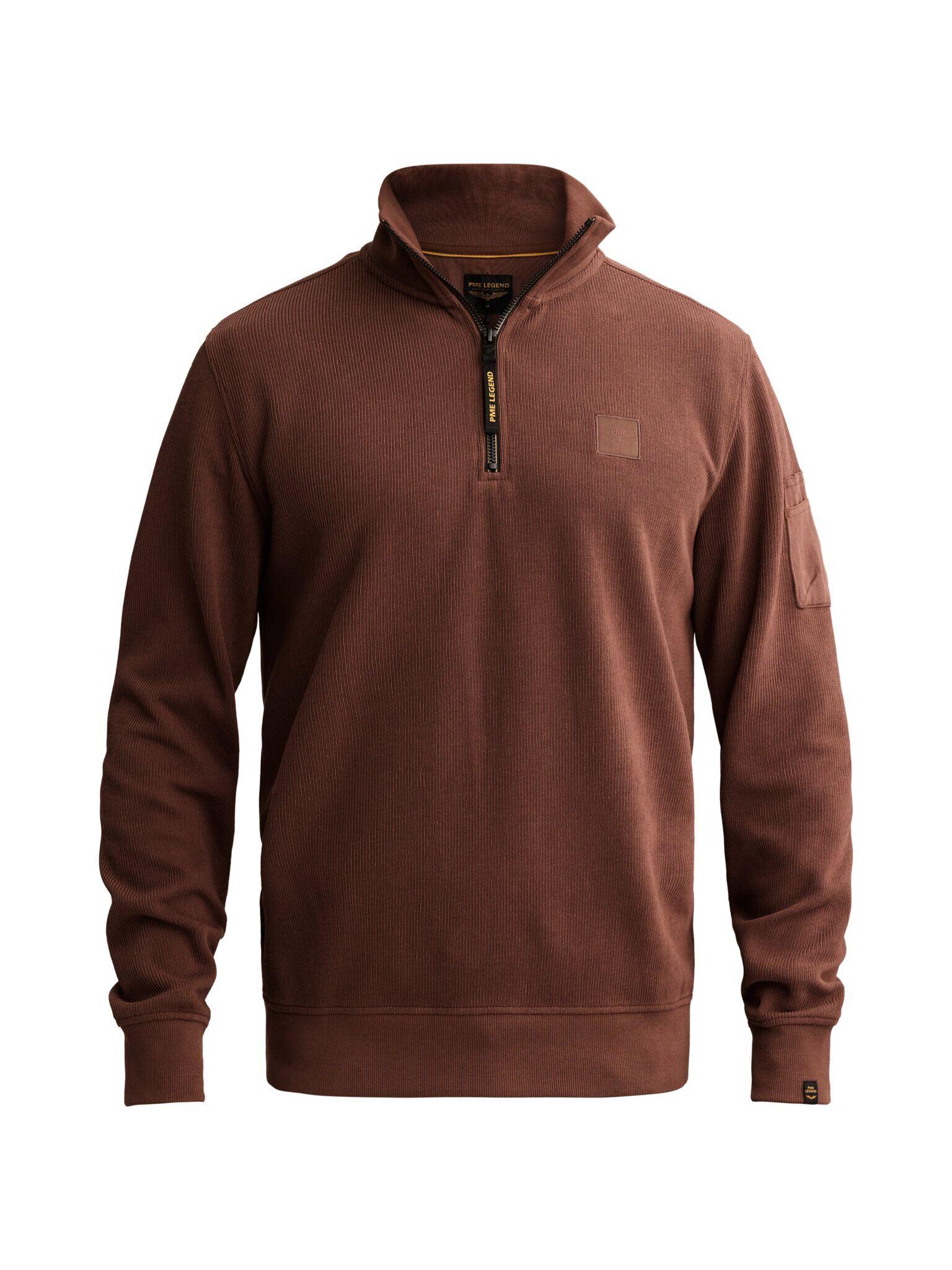 PME Legend Half-Zip Pullover Cappuccino Orange Braun Größe L - Bild 2