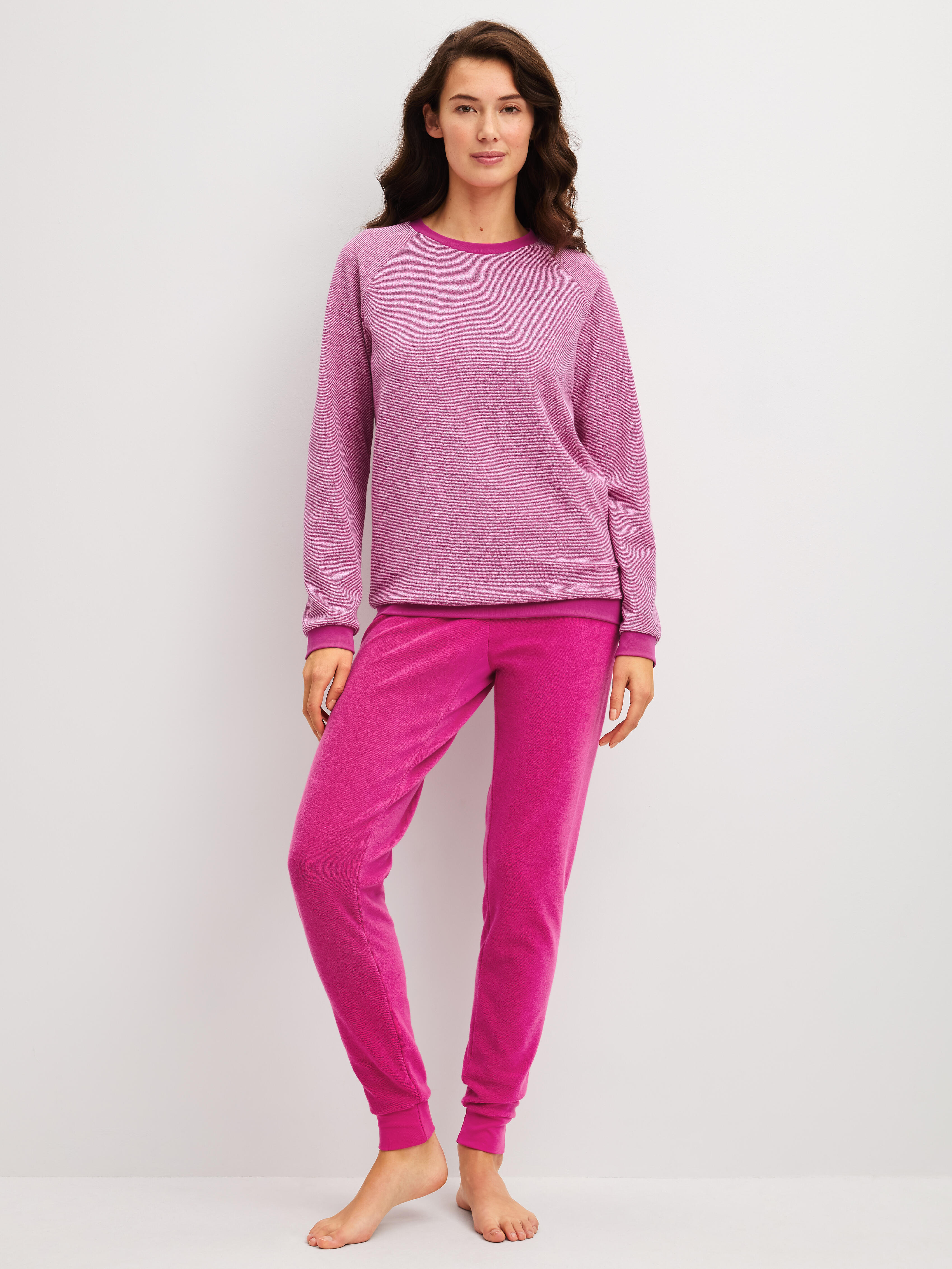 Calida Damen Rosa Soft Dreams Bündchen-Pyjamafür L, Bündchen Sichern Wärme Und Sorgen Für Optimale Passform - Bild 2