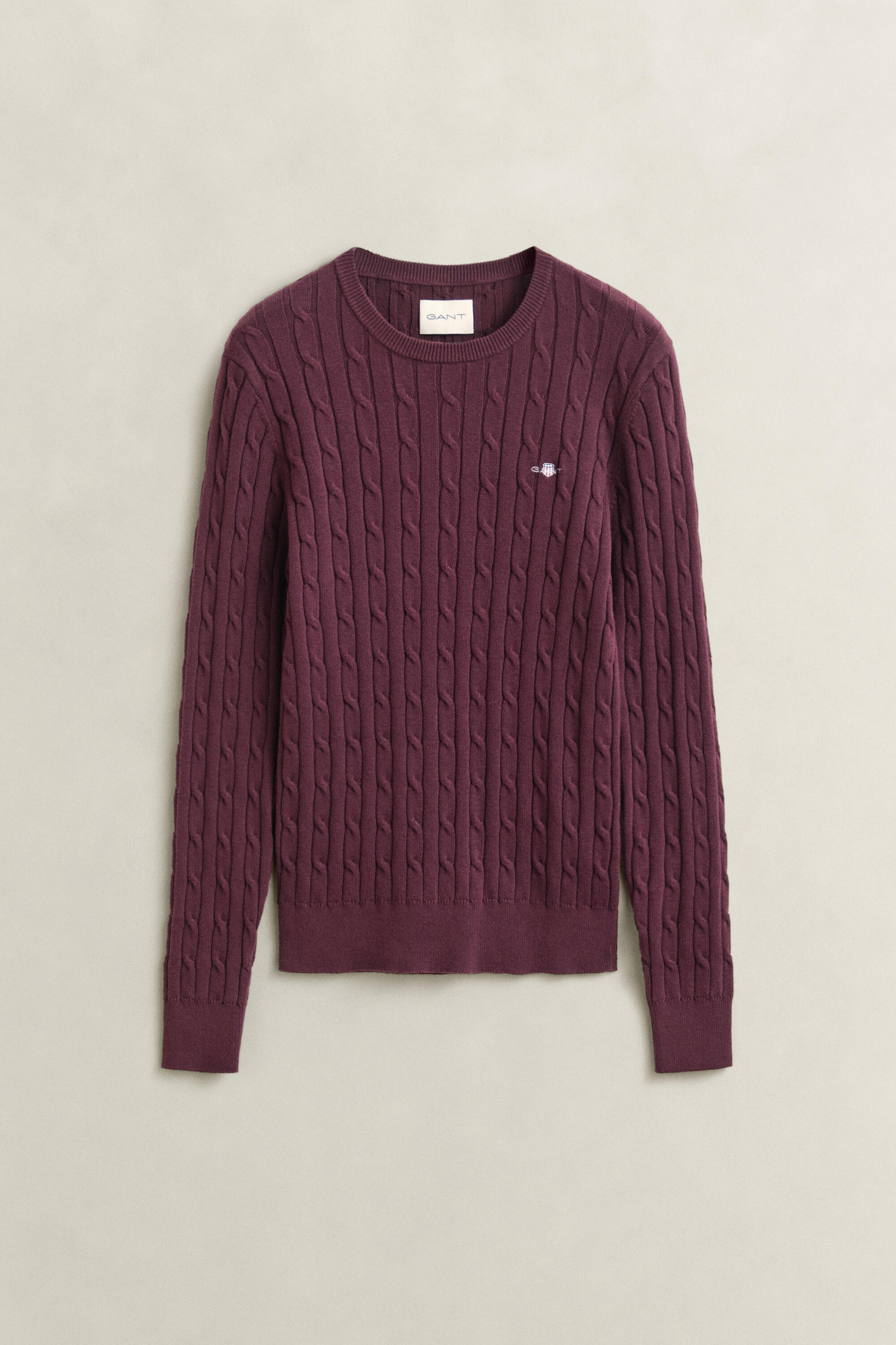 Gant - Stretch Cotton Cable Knit Rundhals-Pullover - Knitwear - Damen - Rot - Xl - Bild 4