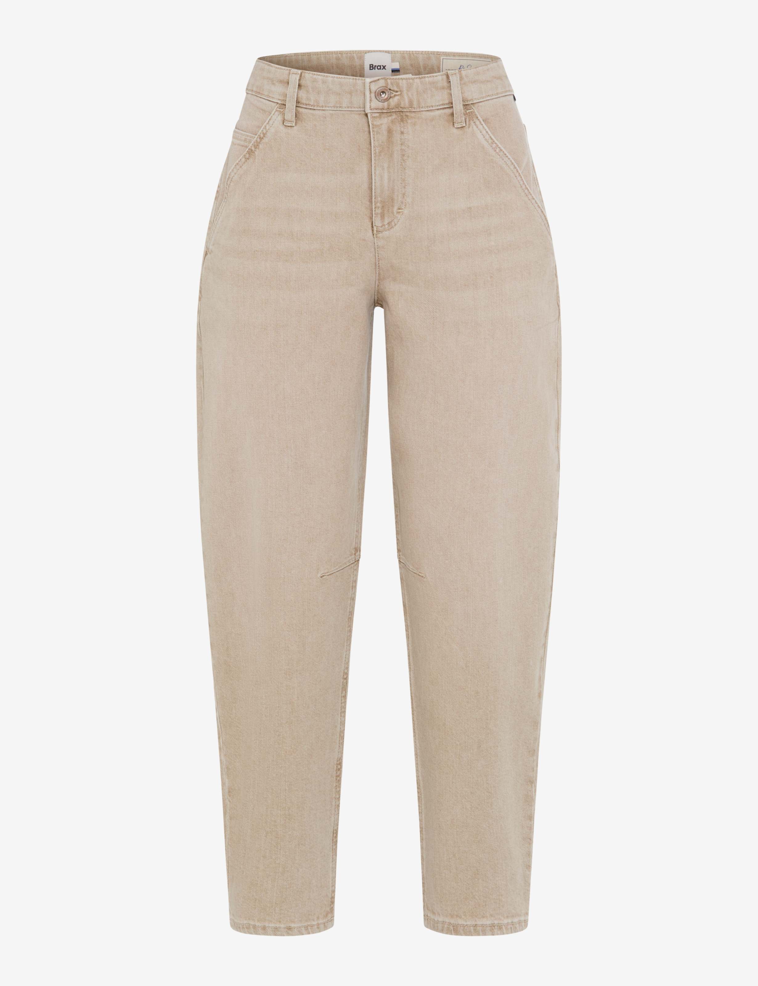 VAN GRAAF Brax Damen Taupe Barrel Jeans Baumwolle Braun, Größe 44 - Image 4