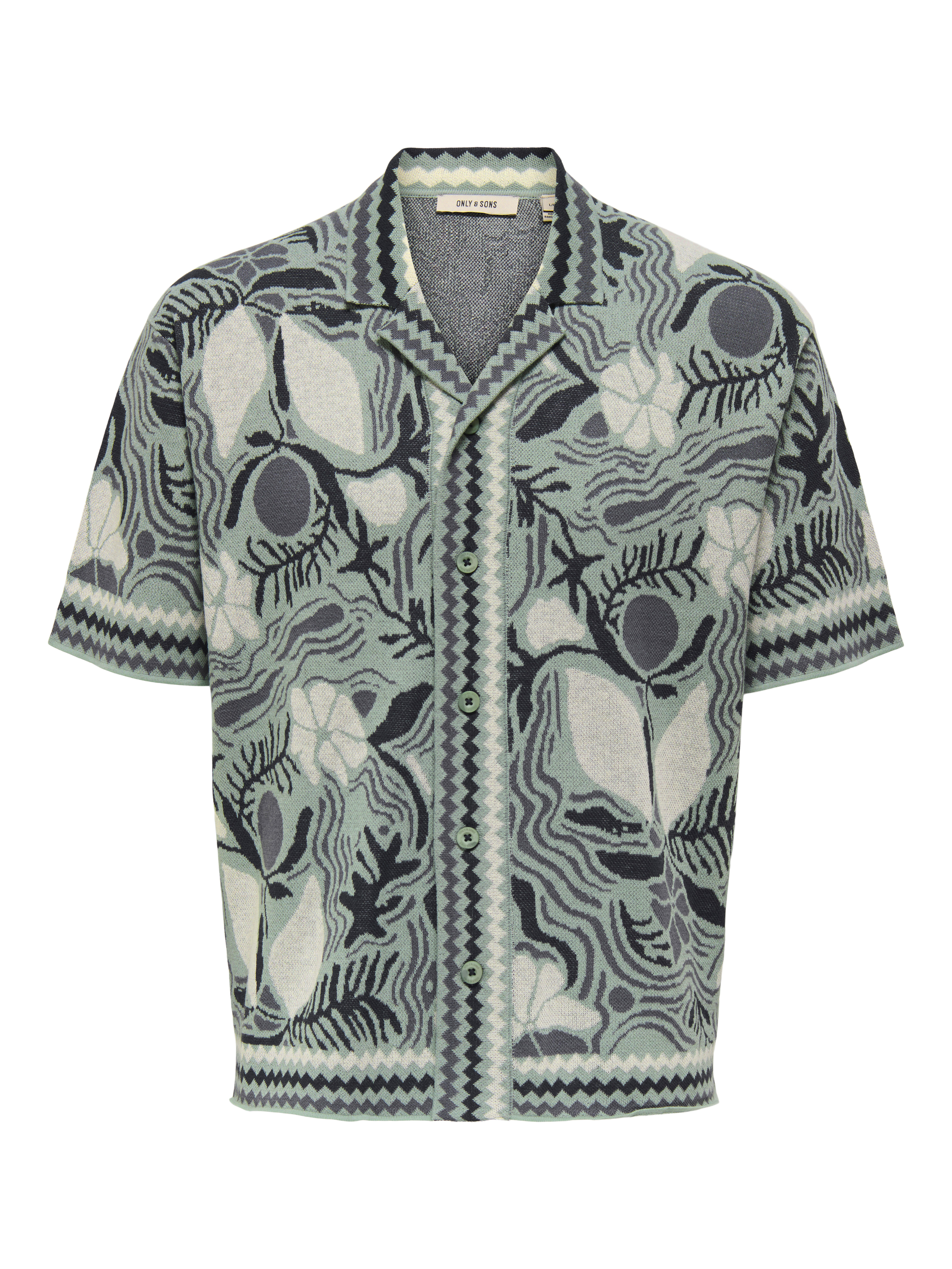 Only & Sons Herren Freizeithemd Relaxed Fit Gr. M Hellgrün - Bild 3