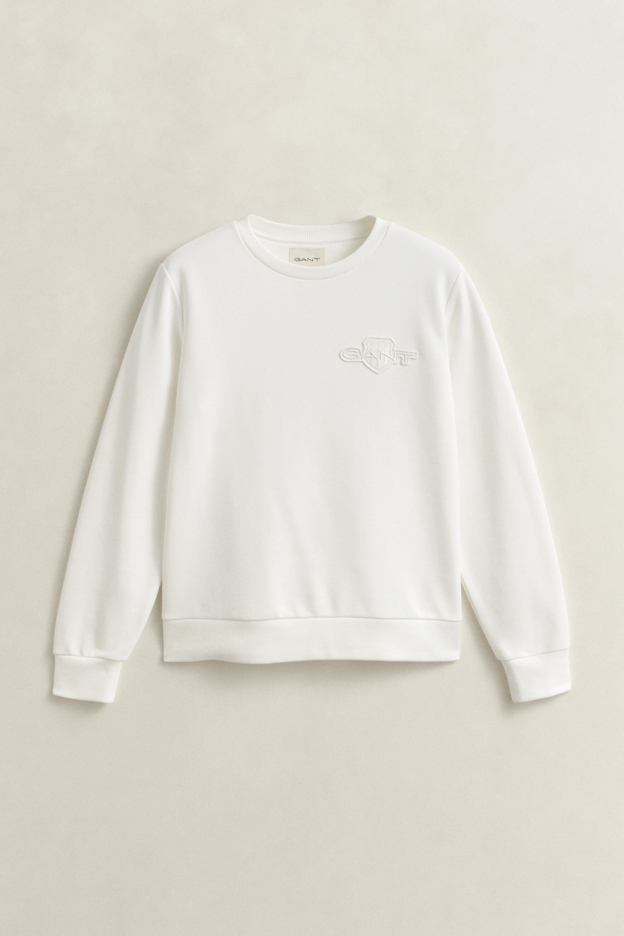 Gant Damen - Tonal Shield Sweatshirt Eggshell - Gr. - L