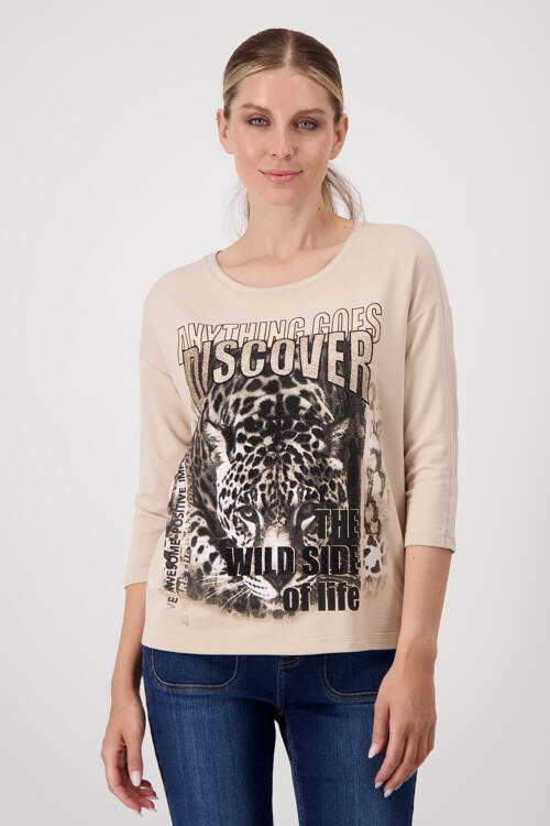 mit monari | Leopard Glitzerschrift Deutschland Shirt