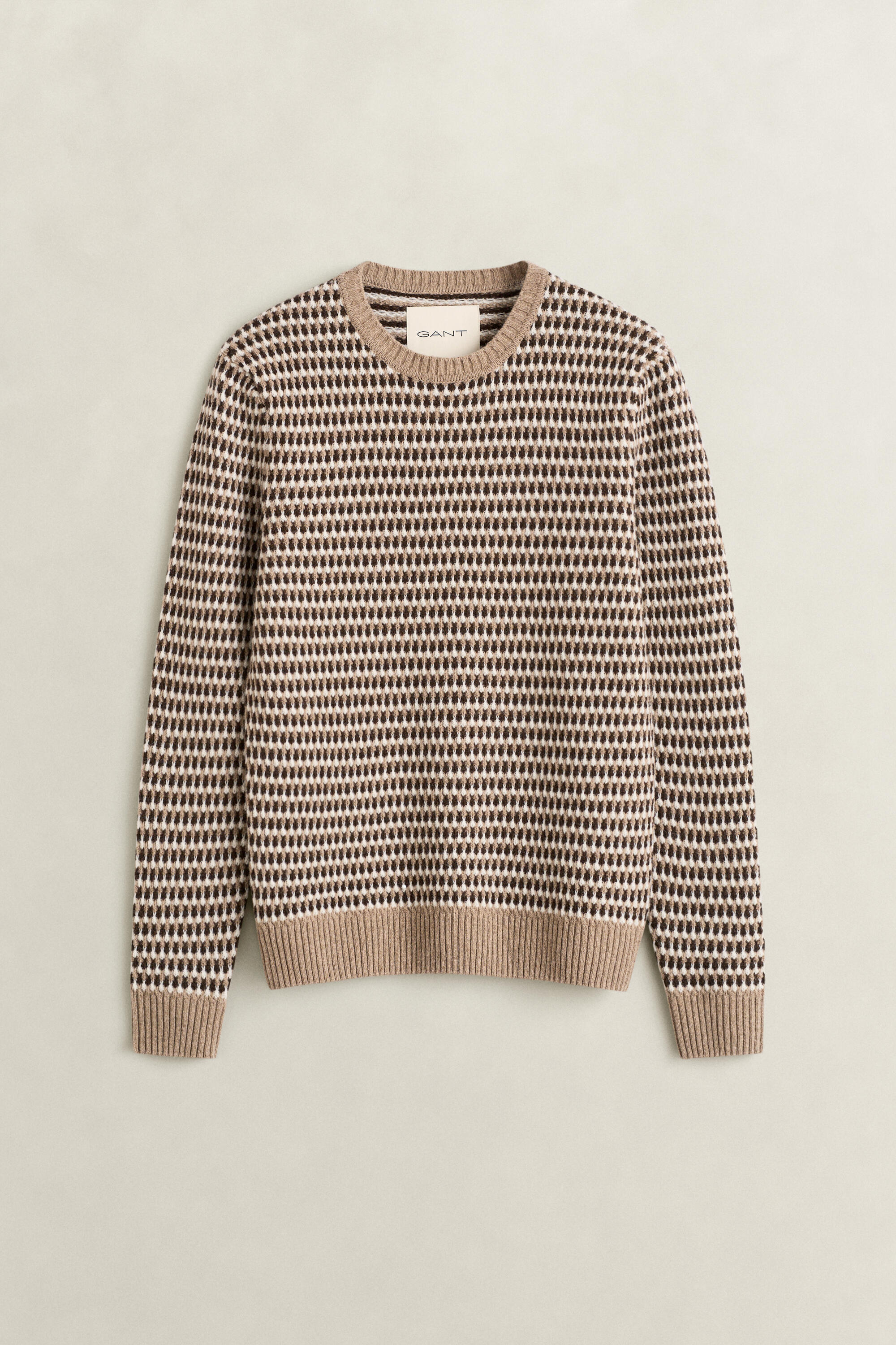 Gant Beige Pullover Mit Rundhalsausschnitt 3 Tons - Bild 5