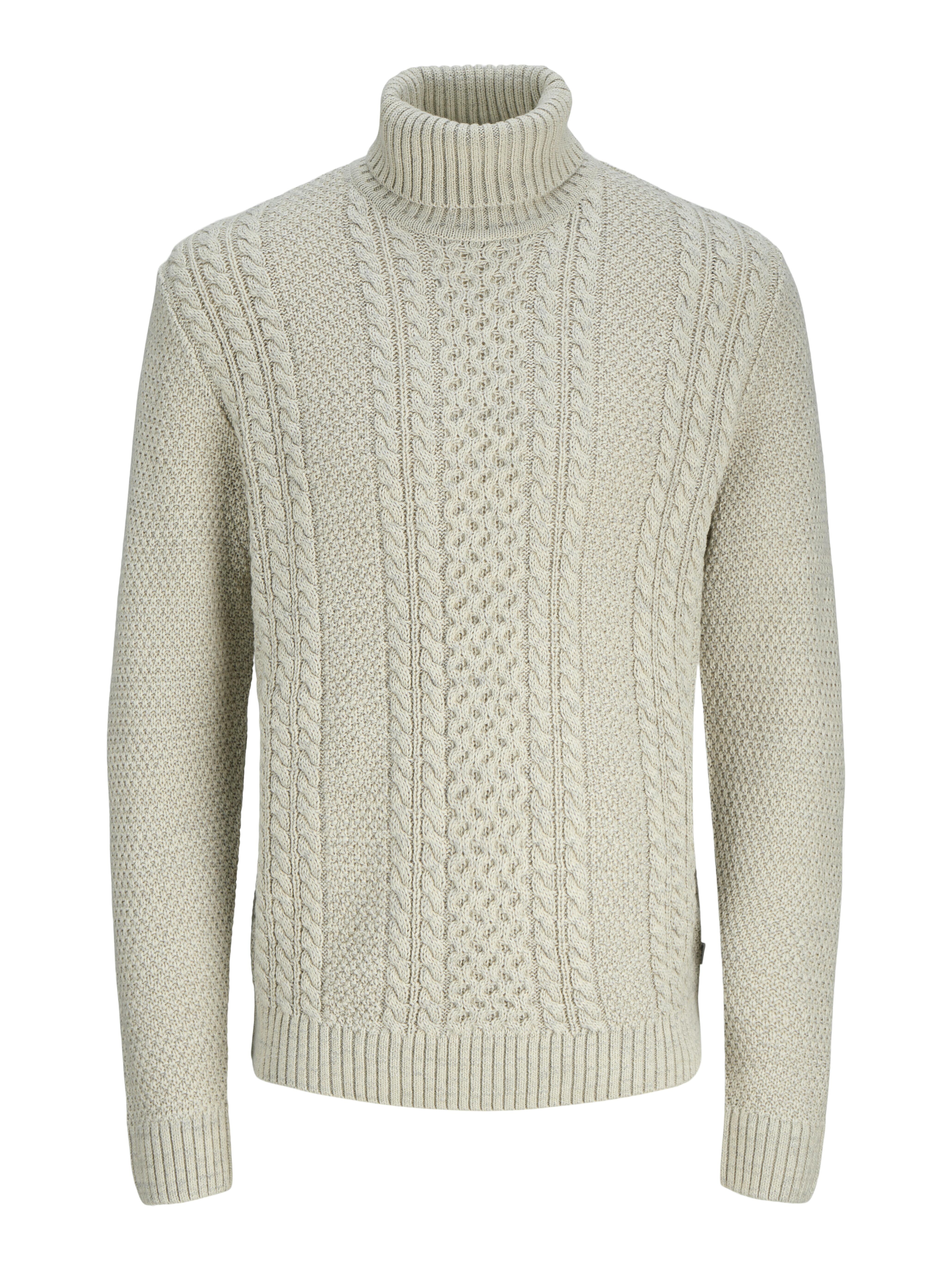 Jack & Jones - Pullover - Zopfmuster - Baumwoll-Mix - Offwhite Melange - Gr. XL - Bild 2