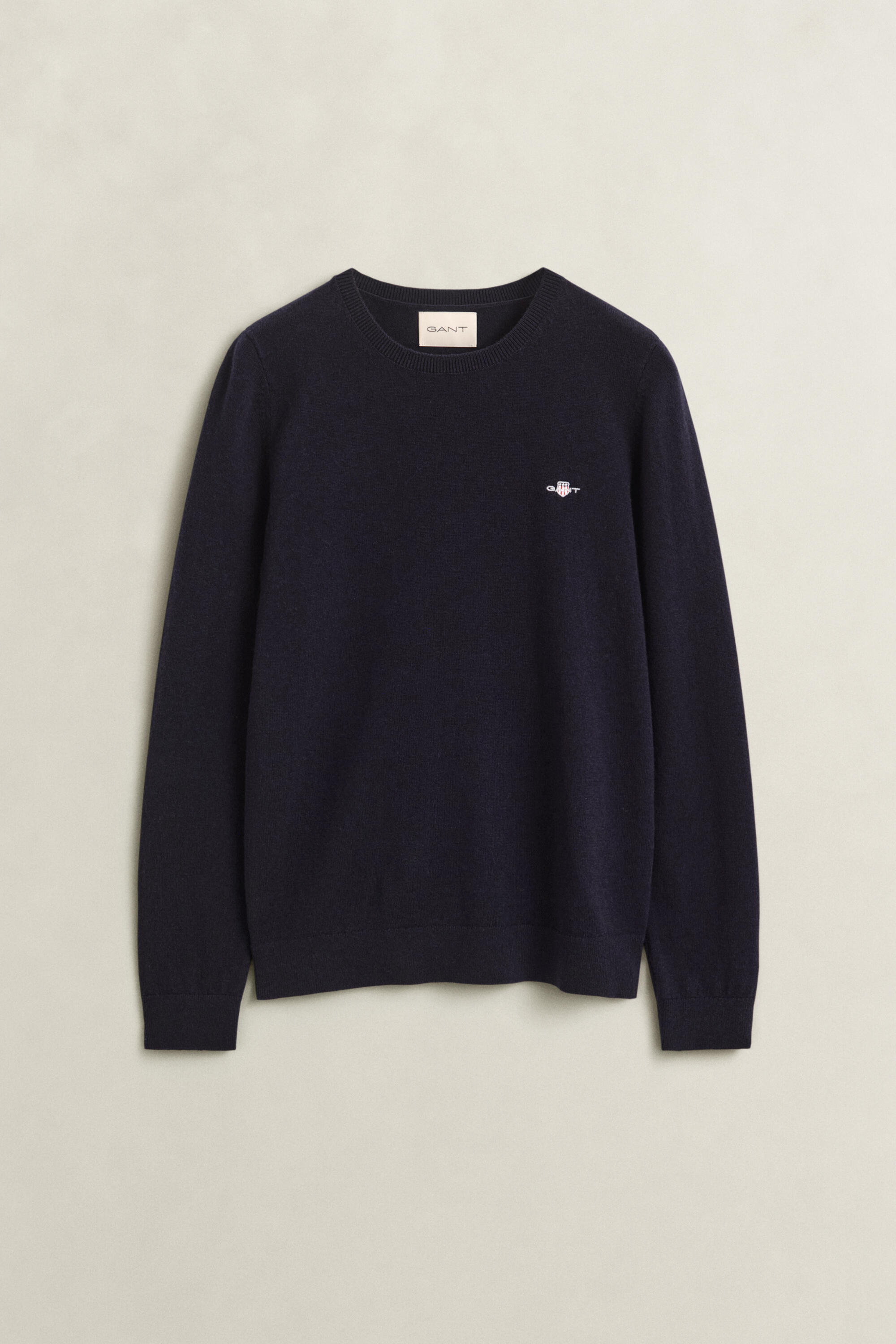 Gant Damen - Rundhalspullover Aus Wolle Und Biobaumwolle Evening Blue - Gr. - S