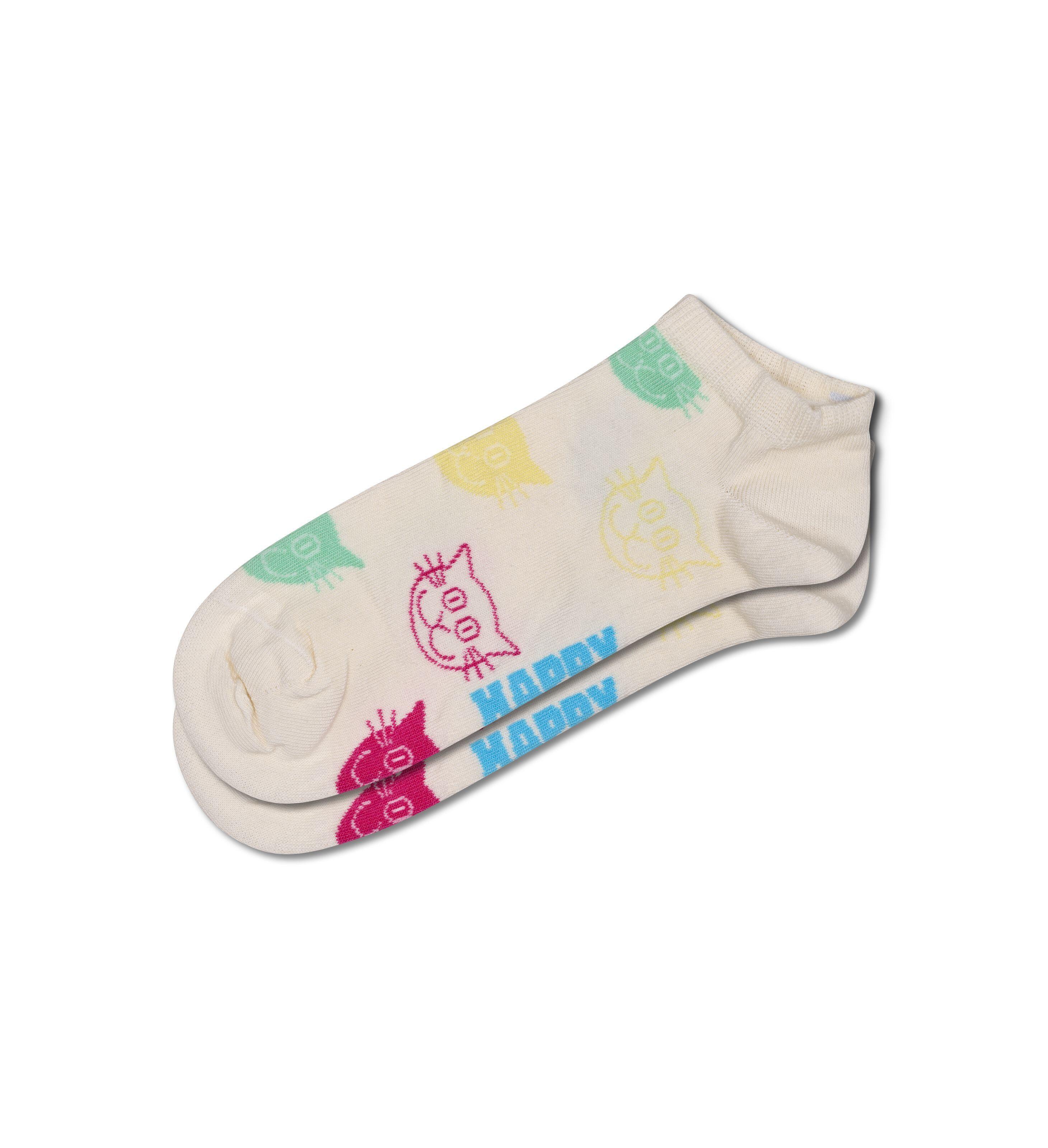 Happy Socks - Cat Low Sock Weiß - Gr. - 38