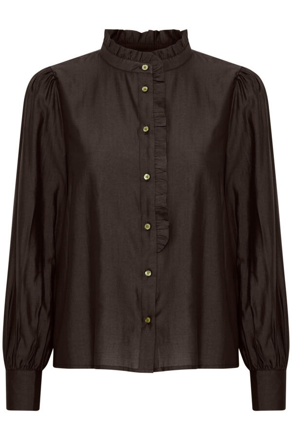 Ichi Damen Schwarz Bluse Aus Viskose Und Polyester Karlani - Bild 2