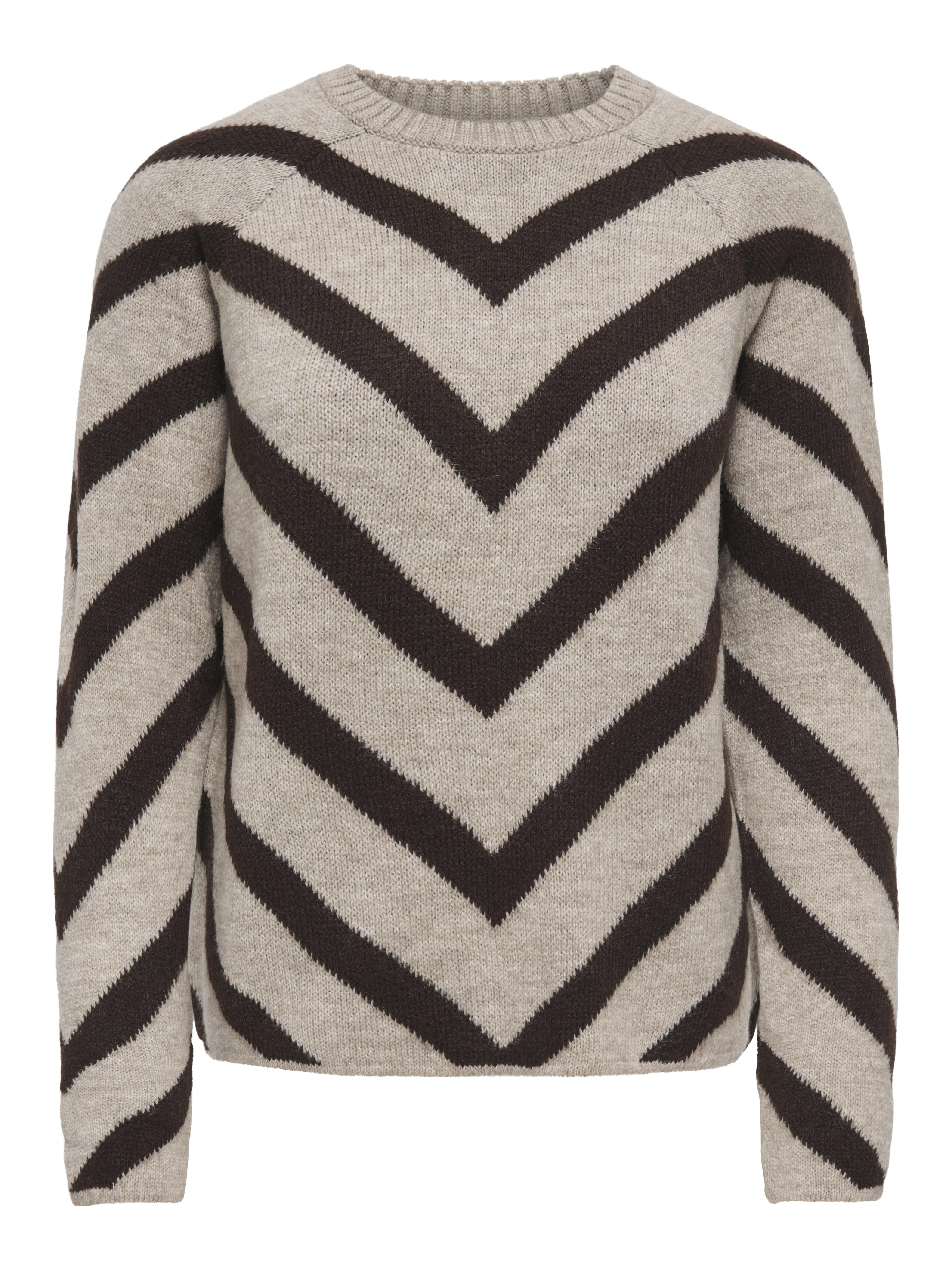 Only Damen Dunkelbraun Strickpullover "Onleliza L/S Pullover Knt Noos", Gr. L, Beige (String Detail:coffee Bean), Strick, Obermaterial: 81% Polyacryl, 19% Pol... - Bild 2