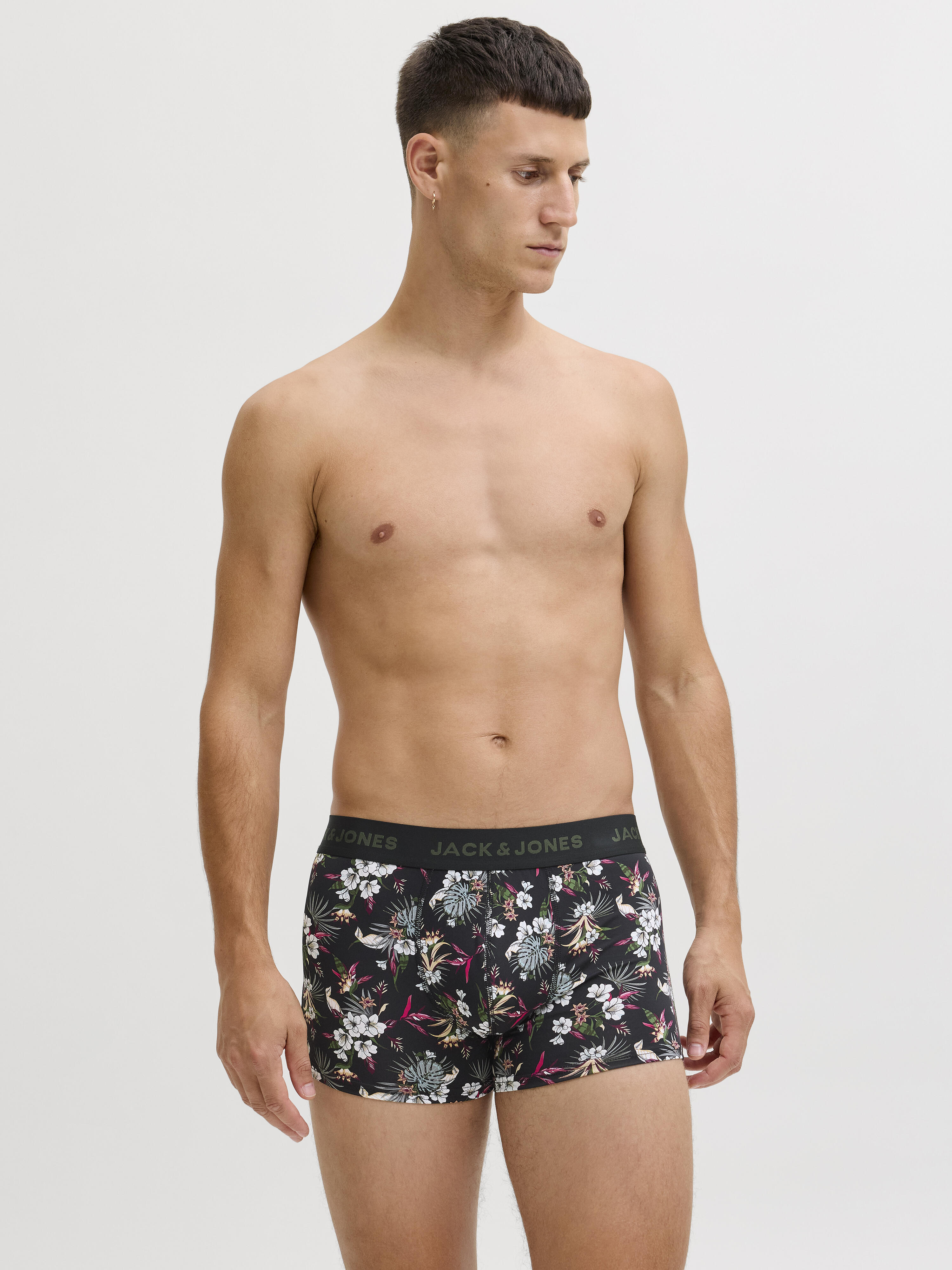 Jack & Jones Herren Schwarz Boxershorts Flower Microfiber (X3) - Bild 11