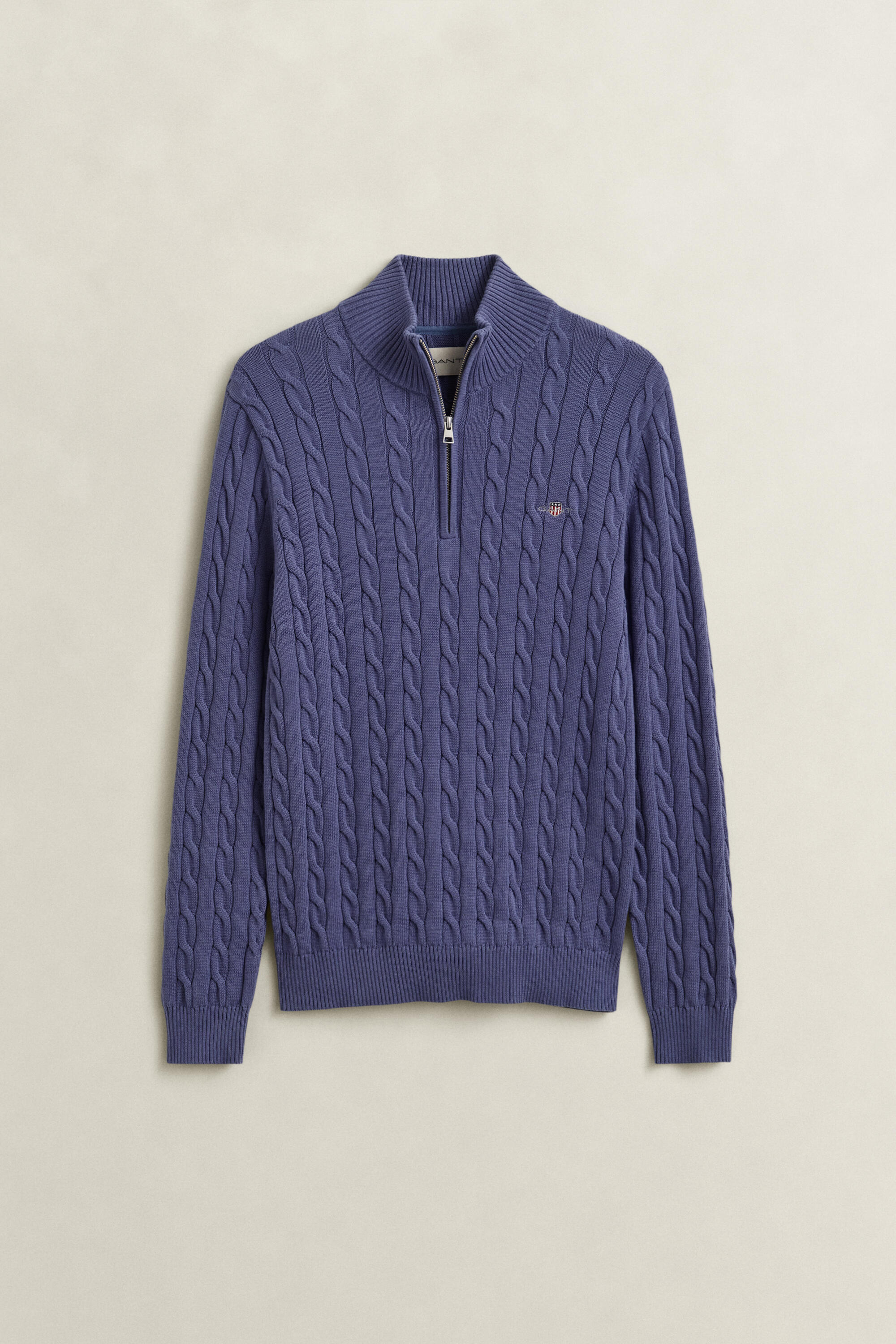 Gant Herren Blau Horizon Zopfstrick Troyer Aus Baumwolle (L) - Bild 5
