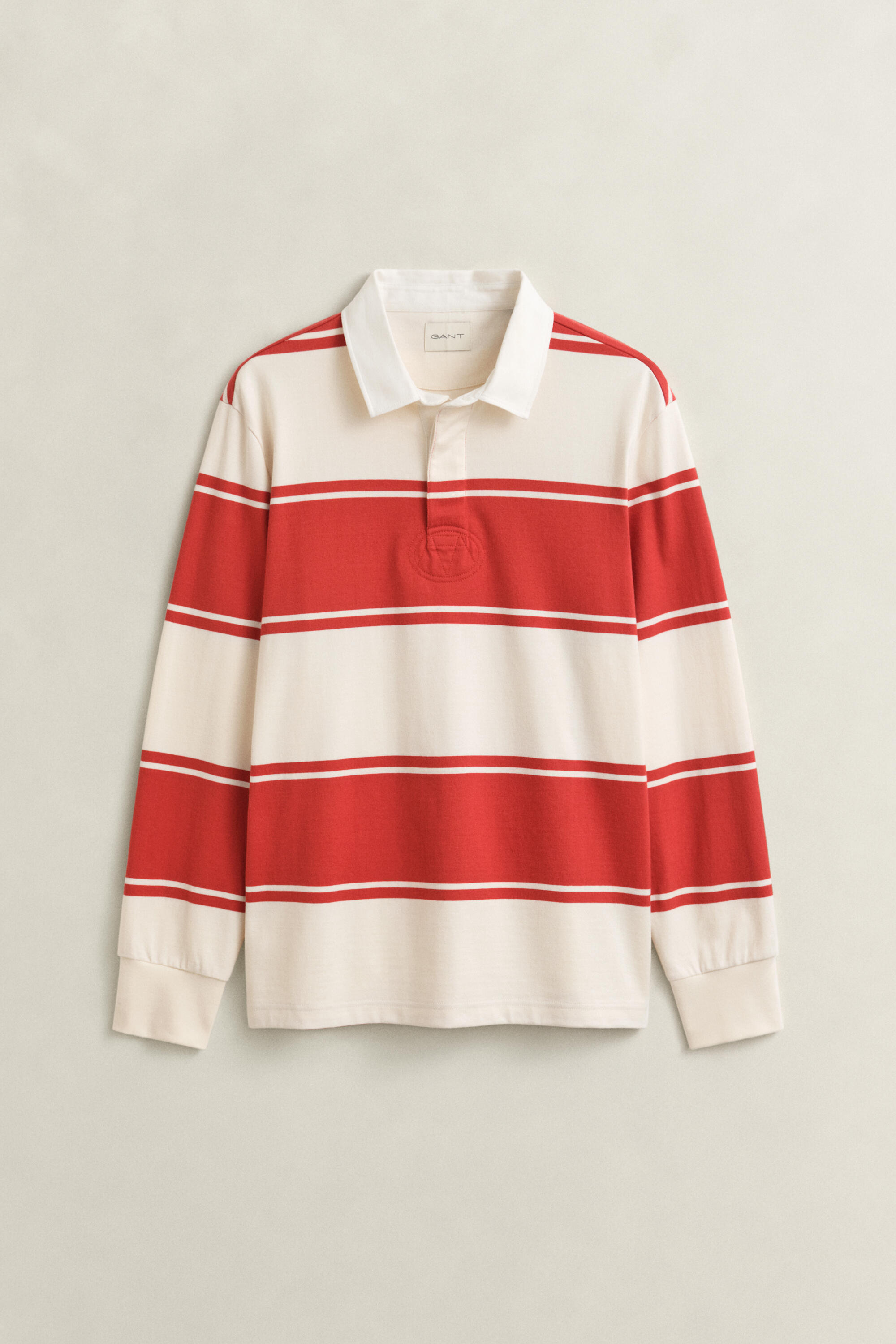 Gant Herren Orange - Gestreiftes Rugger - Gr. - M