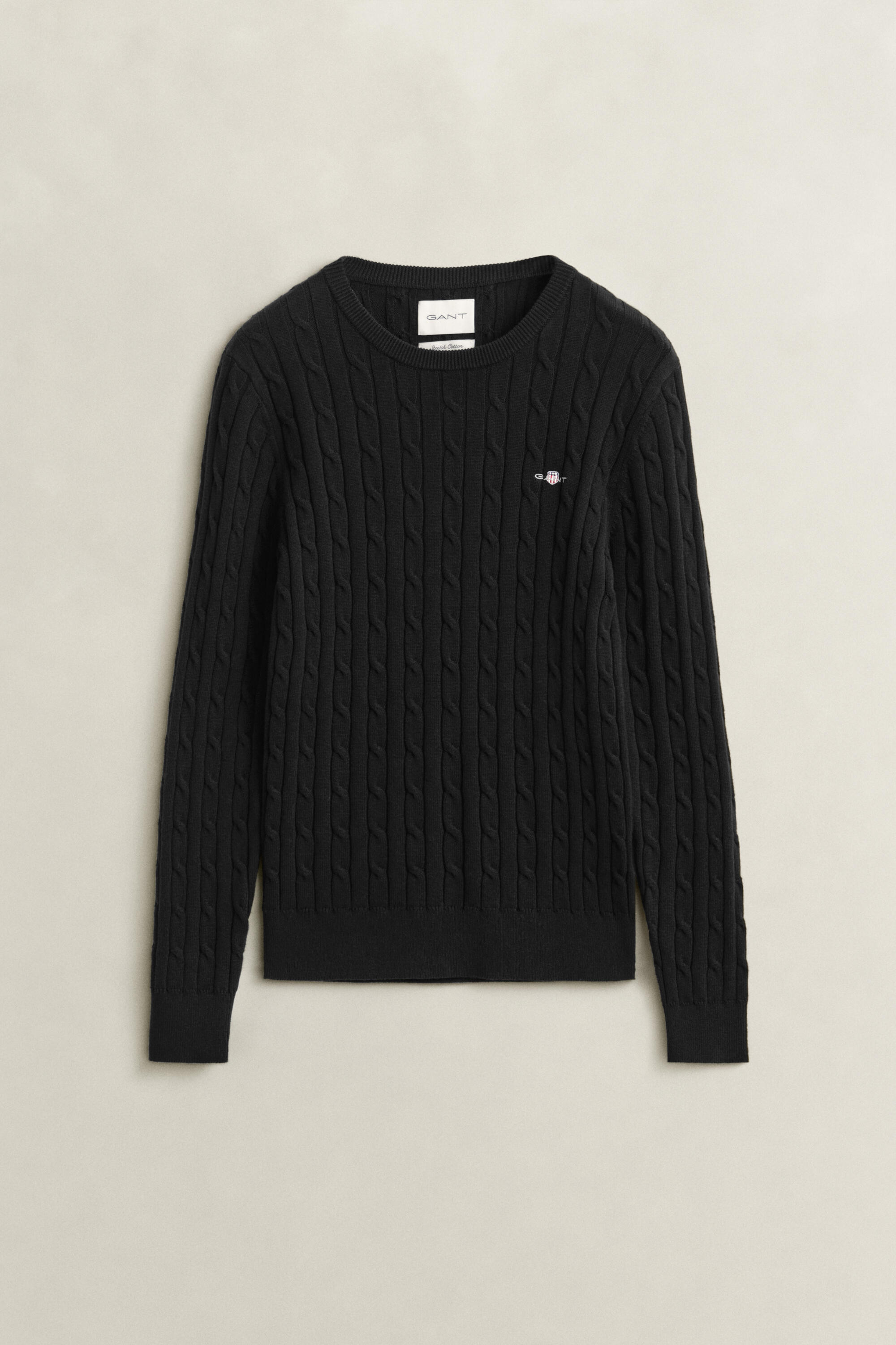Gant - Classic Zopfstrickpullover Black - Gr. - S - Bild 4