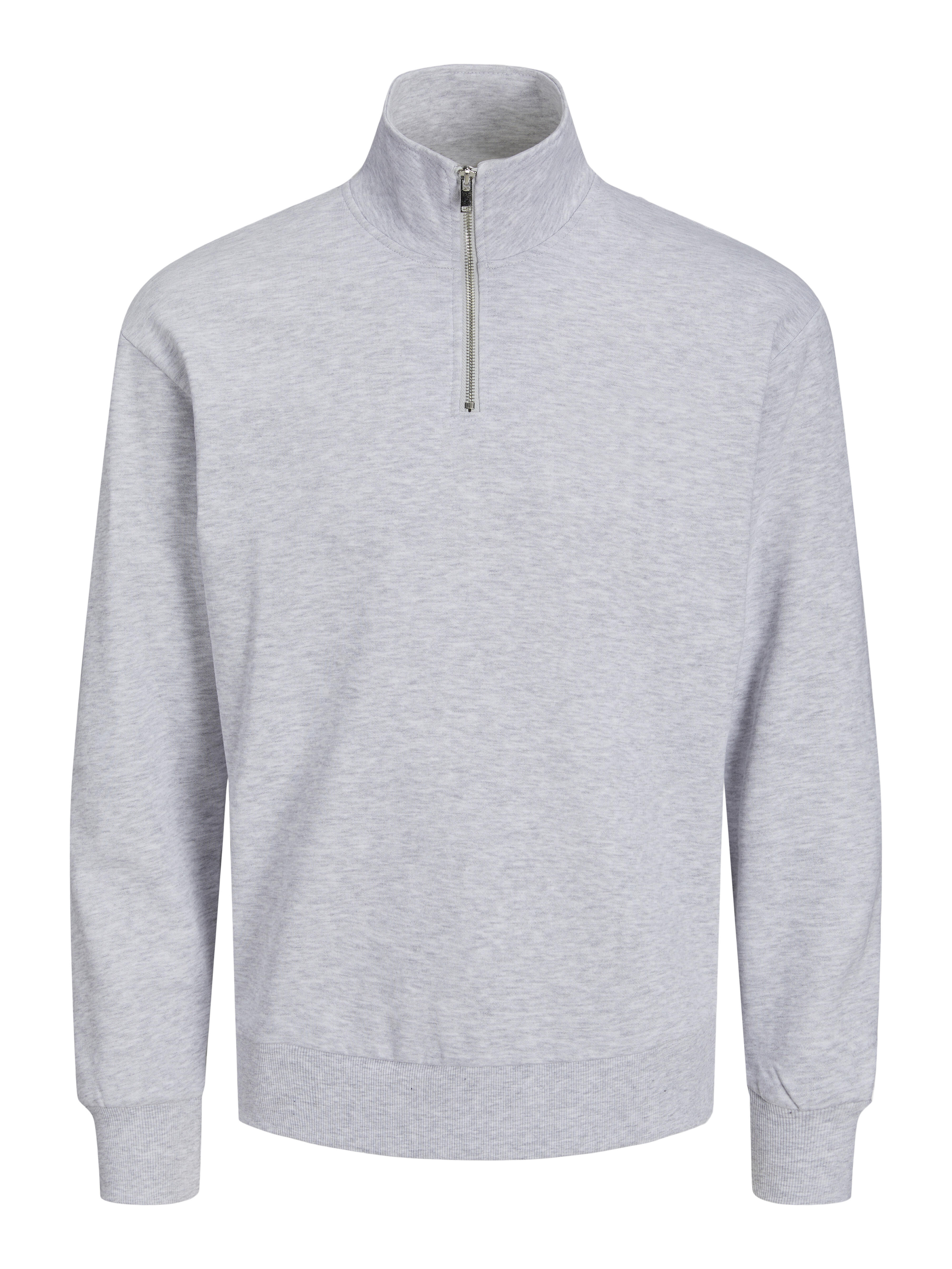 Jack & Jones Herren Troyer Pullover Gr. XXL Hellgrau Melange - Bild 6