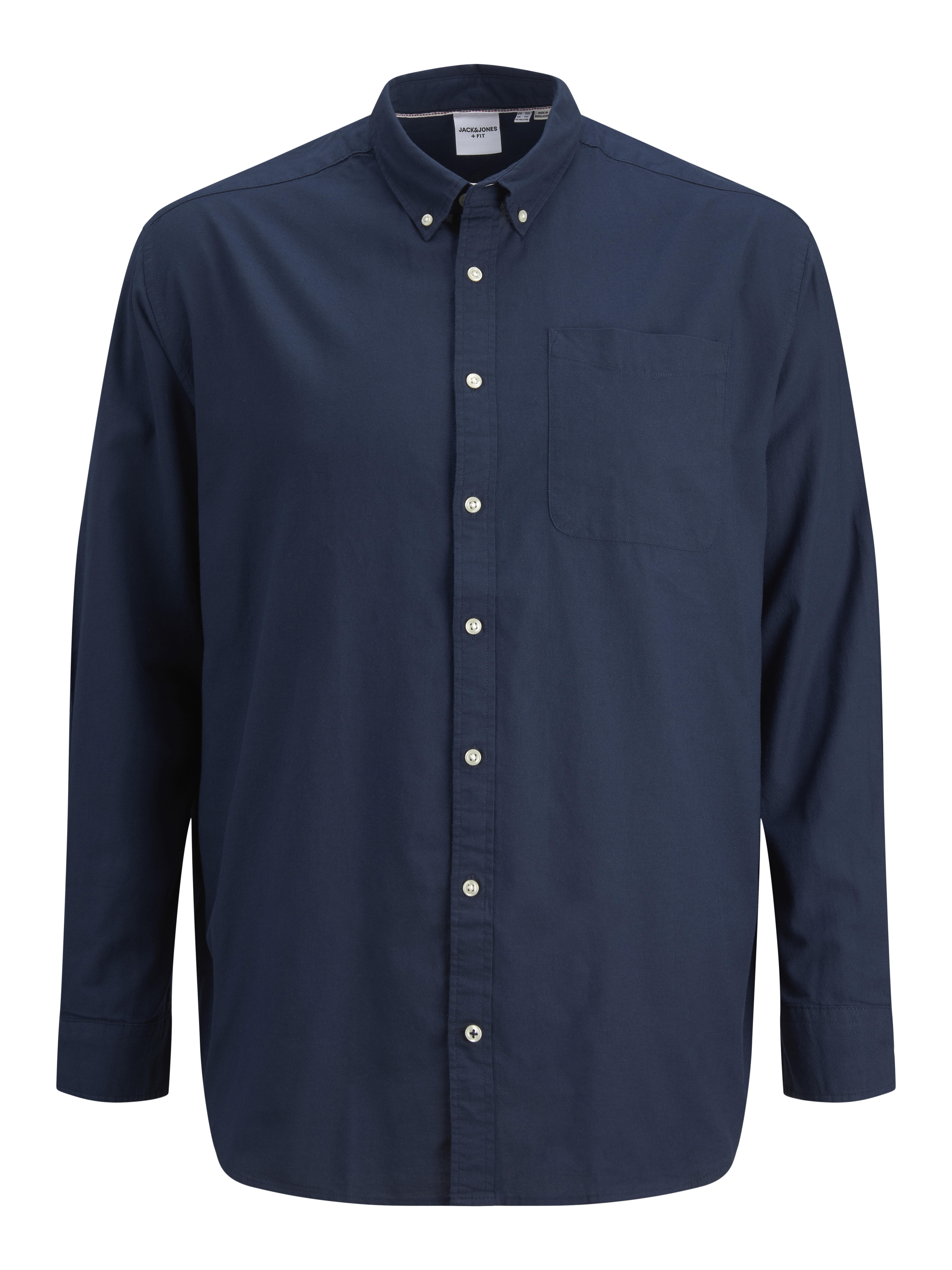Jack & Jones Herren Blau Hemd In Übergröße Oxford (Gt) - Bild 4