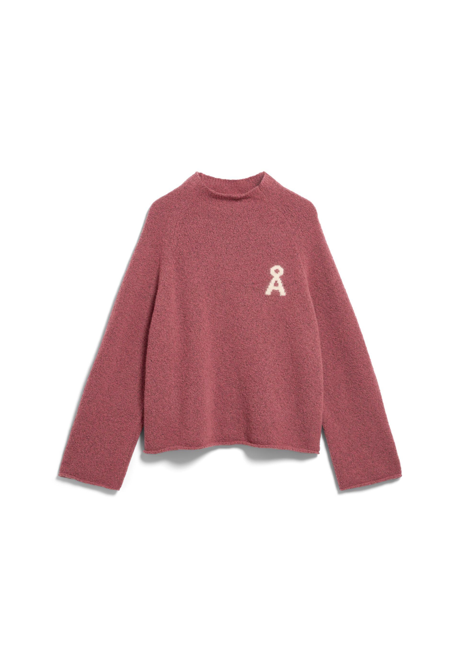 Armedangels Iconic Å Bouclé Knit Sweater Strick Pullover Solid, Velvet Ember - Bild 2
