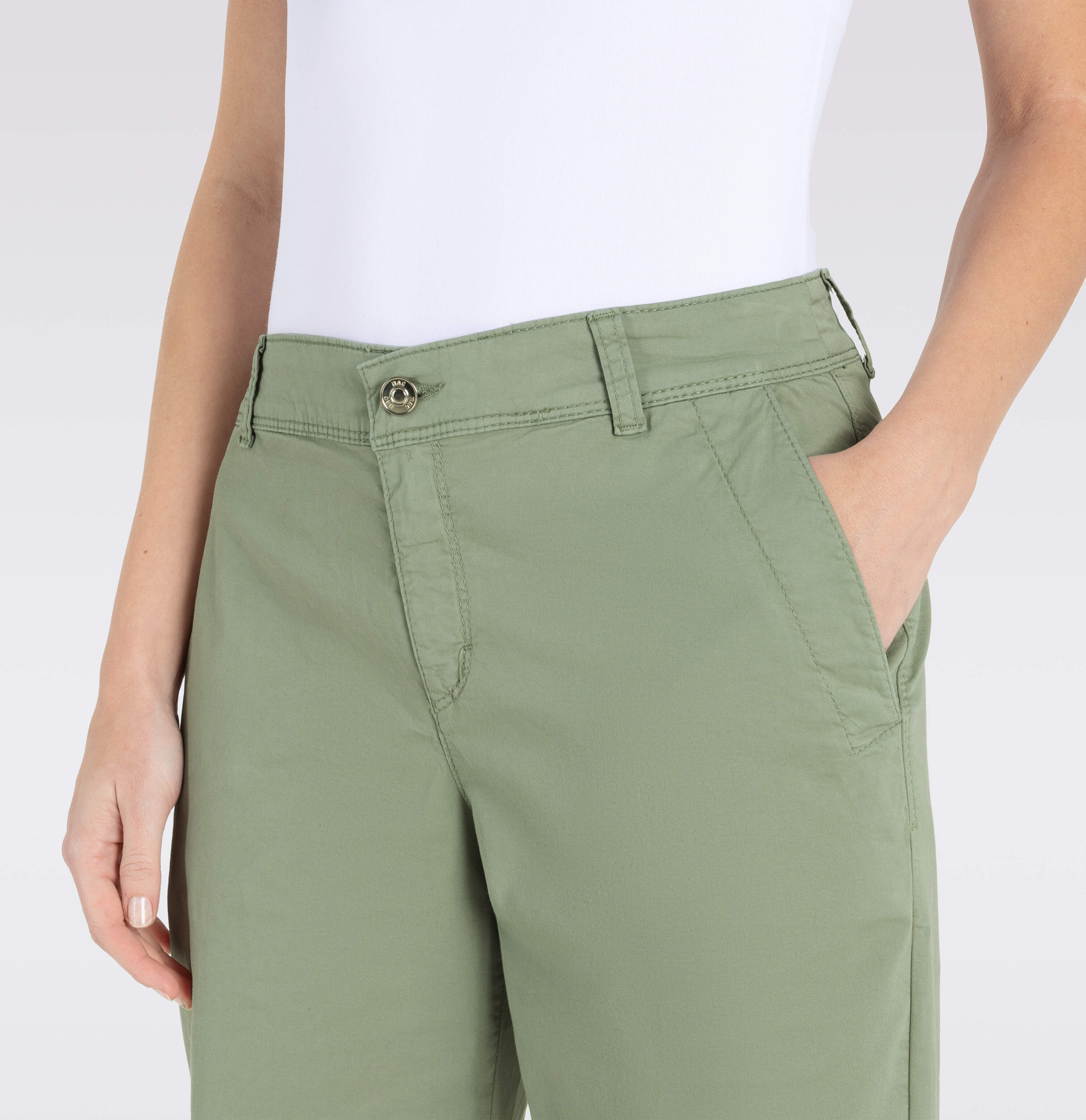 MAC Damen Leinenhose NORA CROPPED Relaxed Fit verkürzt in mehrfarbig kaufen