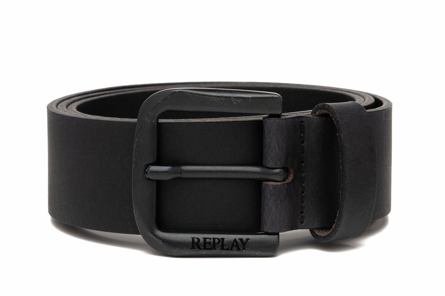 Replay Herren Schwarz Synthetikgürtel "Replay Gürtel Fp", Gr. 100Cm, 100% Leder, Gürtel - Bild 3