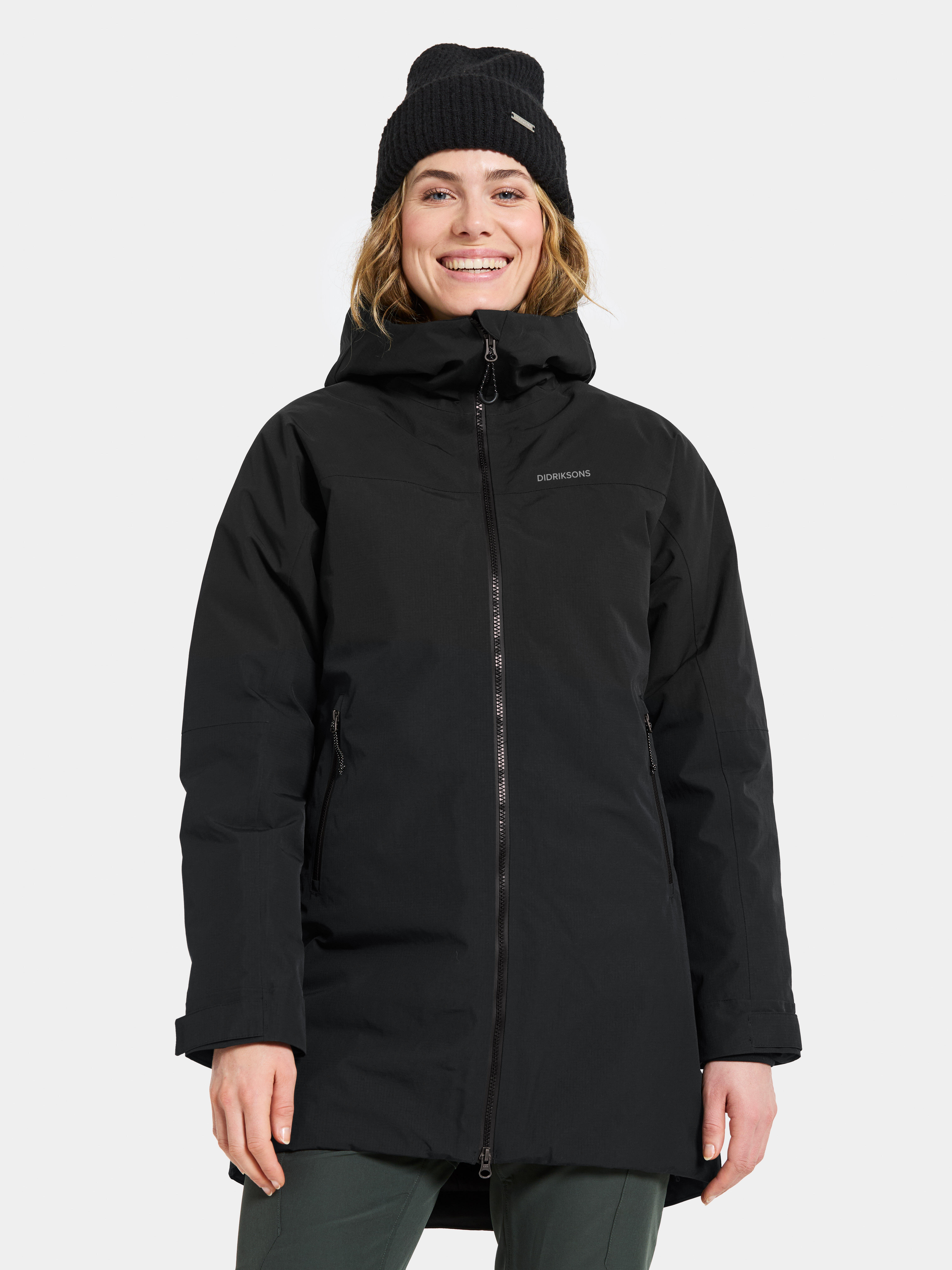 Didriksons Damen Schwarz Marget Parka - Größe Größe 38 - Bild 3