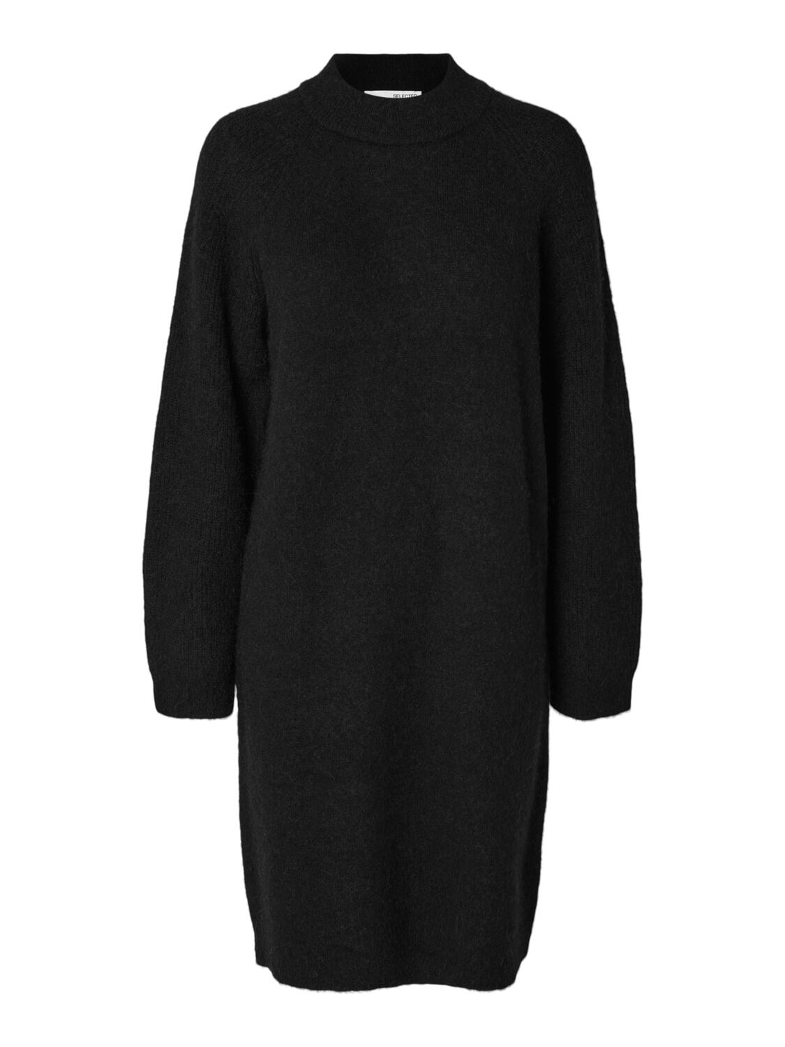 Black knit jumper dress sales